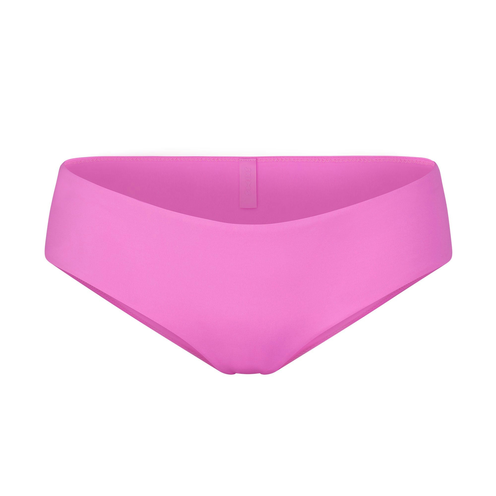 SIGNATURE SWIM HIPSTER | NEON ORCHID (BIKINI BOTTOMS, SWIM) LAYS FLAT ON A WHITE BACKGROUND | FLT