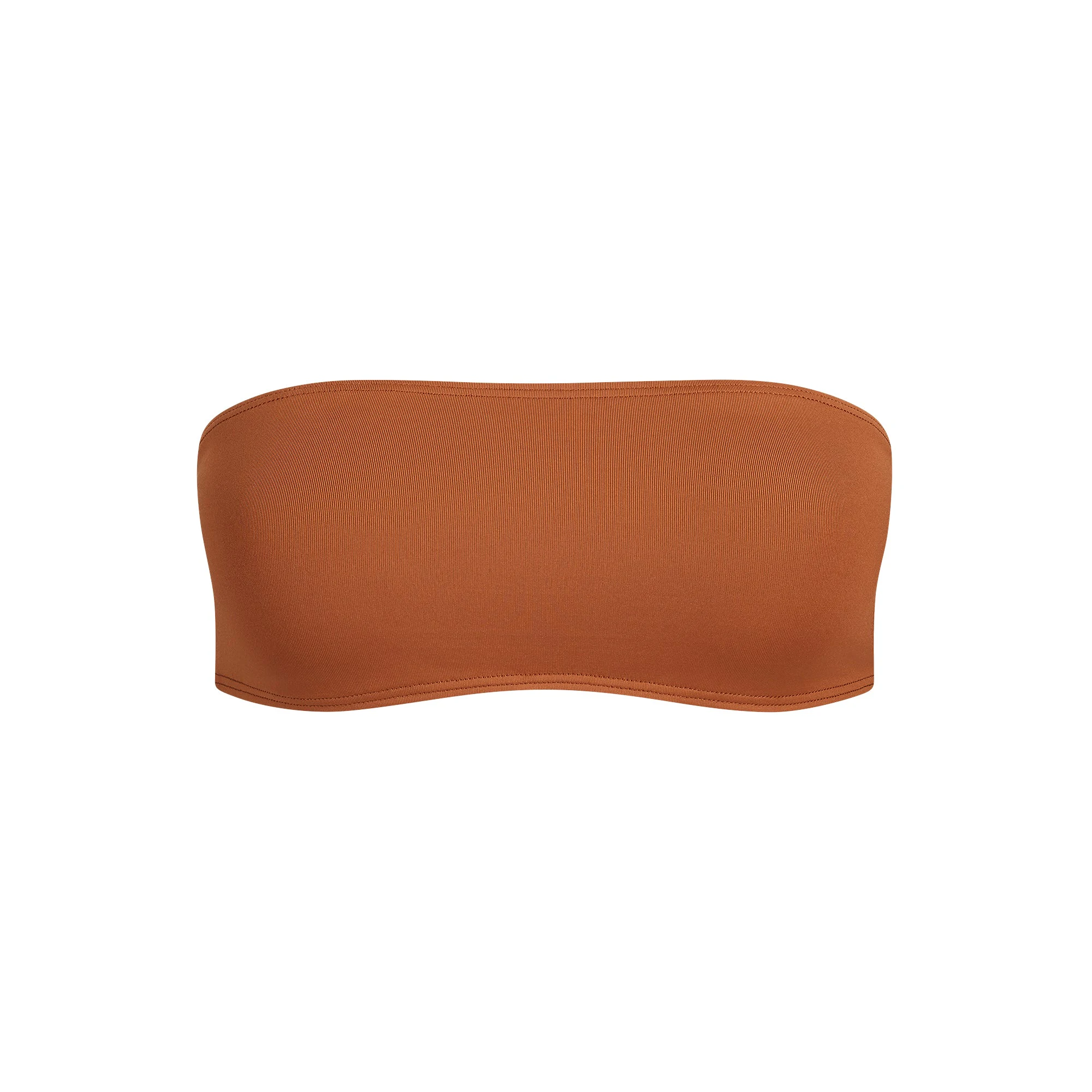 MINIMAL SWIM BANDEAU BIKINI TOP | BRONZE FLAT ON A WHITE BACKGROUND | FLT