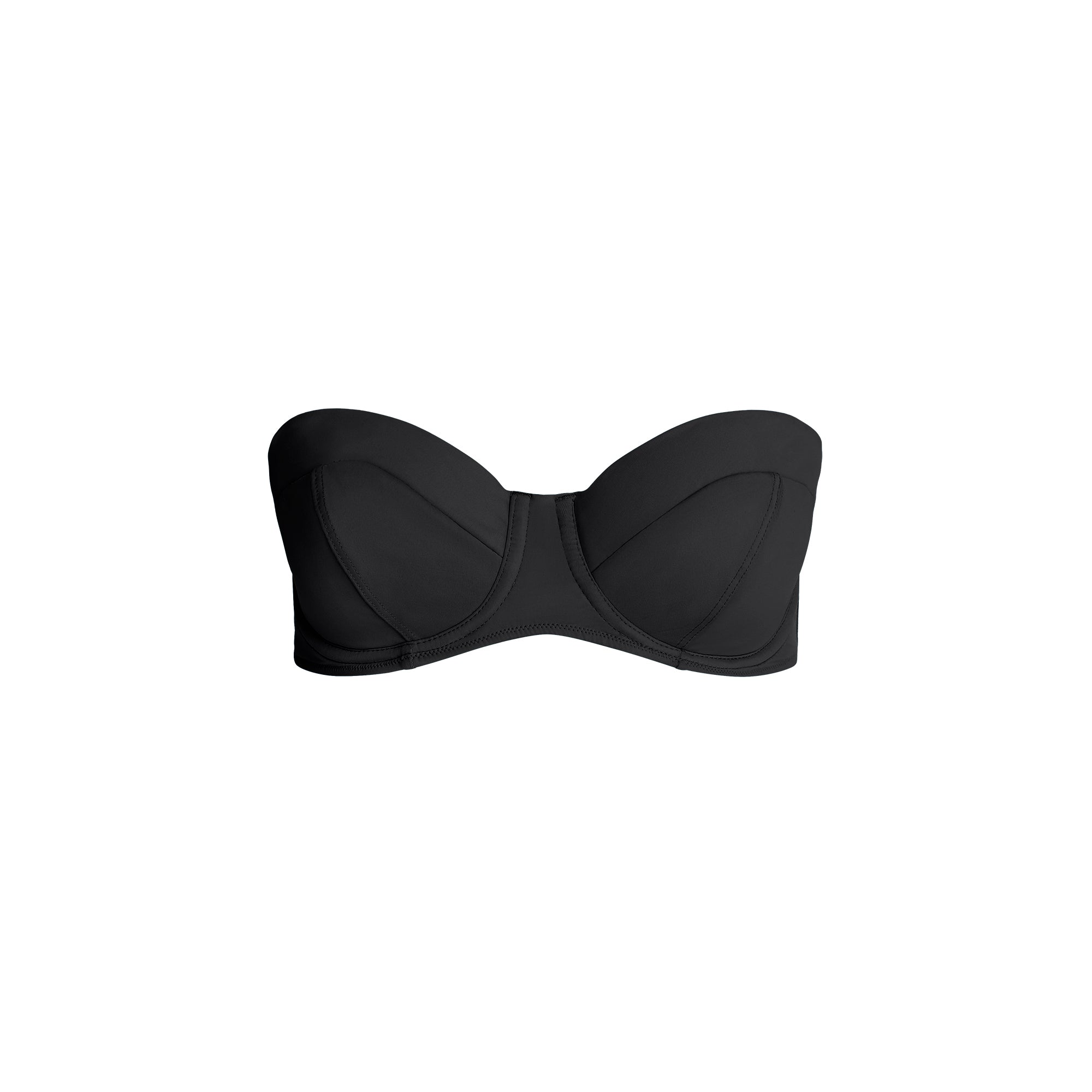 skims ストレートネックビキニトップ ICONIC SWIM SQUARE NECK BIKINI TOP | OBSIDIAN