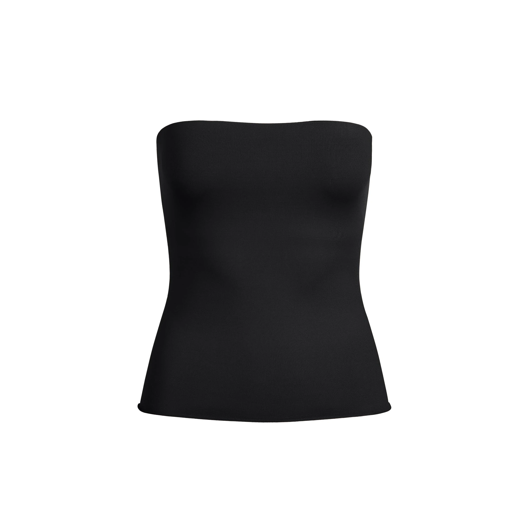 MINIMAL SWIM CONVERTIBLE BANDEAU BIKINI TOP | OBSIDIAN FLAT ON A WHITE BACKGROUND | FLT