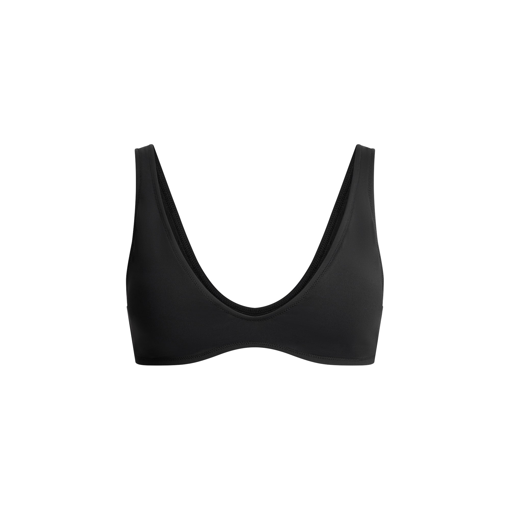 skims ストレートネックビキニトップ ICONIC SWIM SQUARE NECK BIKINI TOP | OBSIDIAN