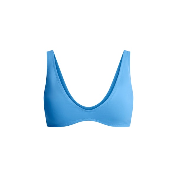 SIGNATURE SWIM PLUNGE BIKINI TOP | TIDE FLAT ON A WHITE BACKGROUND | FLT