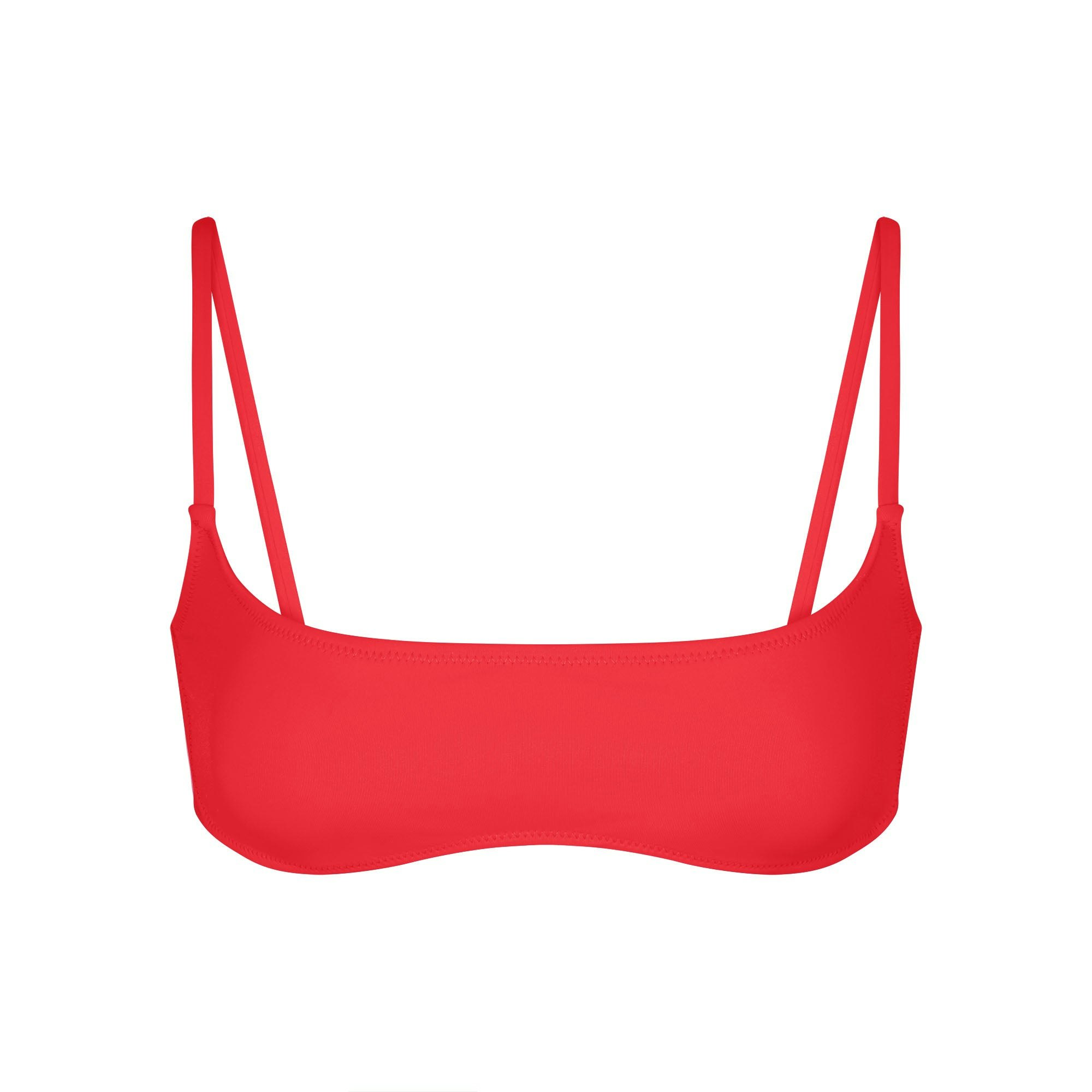 SIGNATURE SWIM MICRO SCOOP BIKINI TOP | RUBY (BIKINI TOPS, SWIM) LAYS FLAT ON A WHITE BACKGROUND | FLT