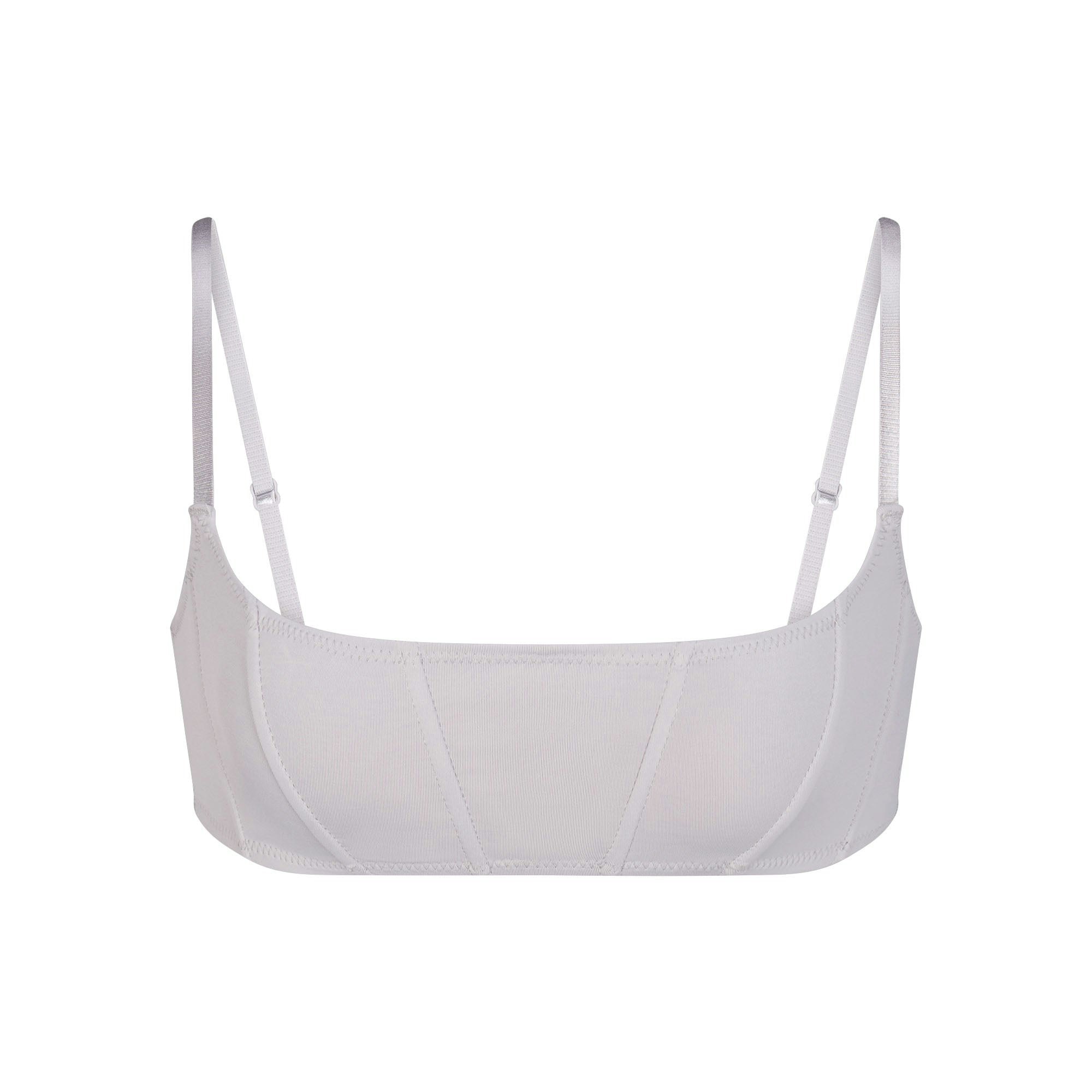 SIGNATURE SWIM CORSET BIKINI TOP | CHROME (BIKINI TOPS, SWIM) LAYS FLAT ON A WHITE BACKGROUND | FLT