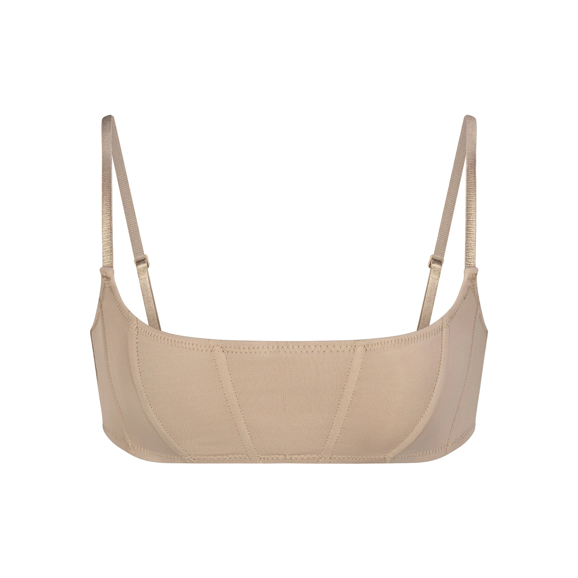 SIGNATURE SWIM CORSET BIKINI TOP | DESERT (BIKINI TOPS, SWIM) LAYS FLAT ON A WHITE BACKGROUND | FLT