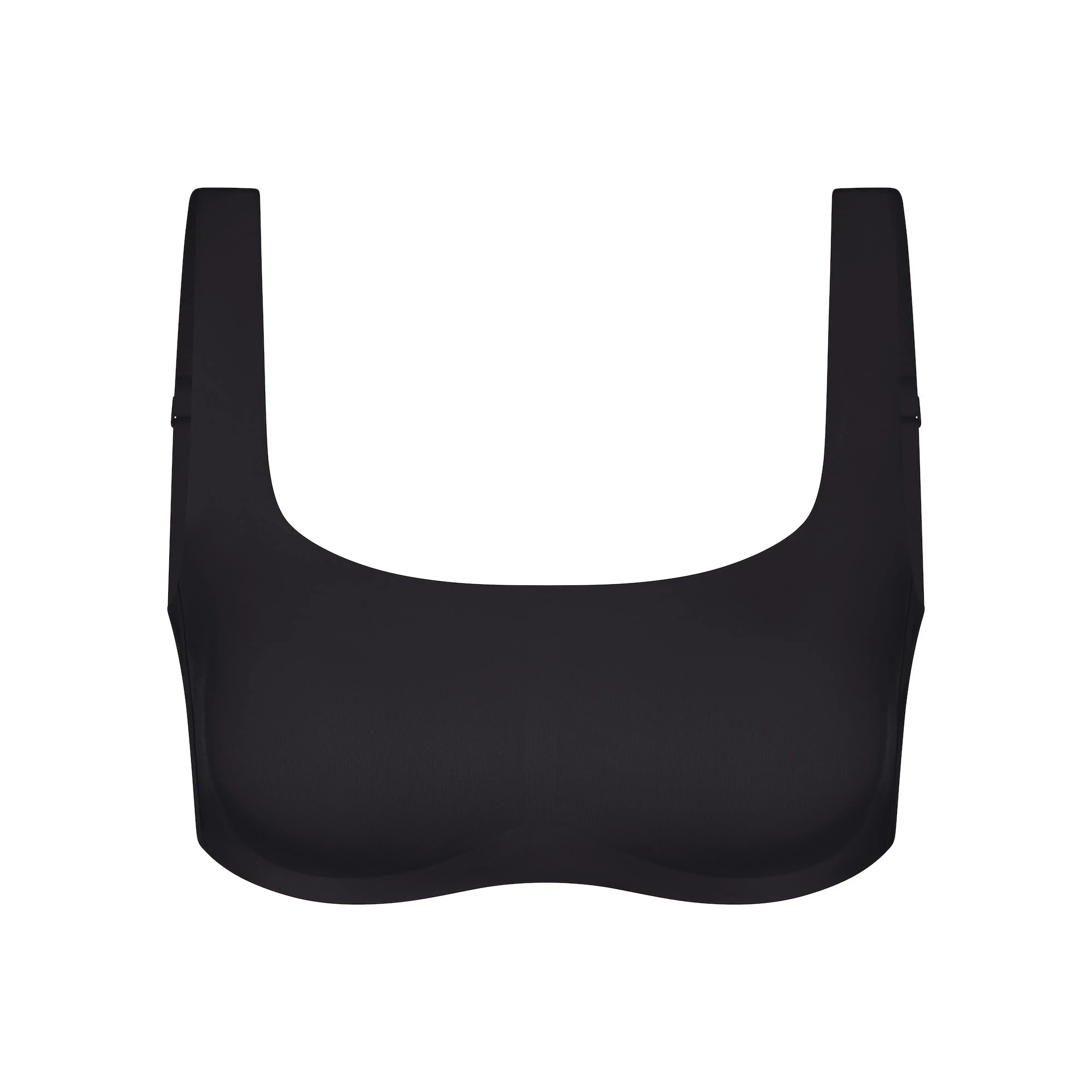 SIGNATURE SWIM SCOOP BIKINI TOP | ONYX (BANDEAUS, SWIM) LAYS FLAT ON A WHITE BACKGROUND | FLT