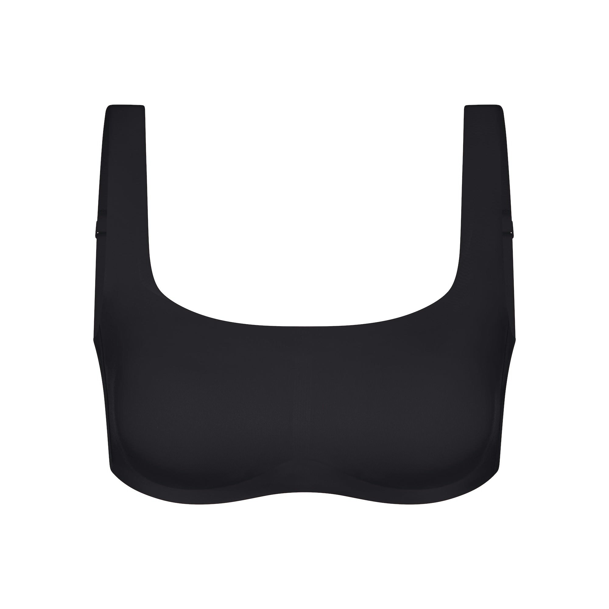 SIGNATURE SWIM SCOOP BIKINI TOP | ONYX (BANDEAUS, SWIM) LAYS FLAT ON A WHITE BACKGROUND | FLT