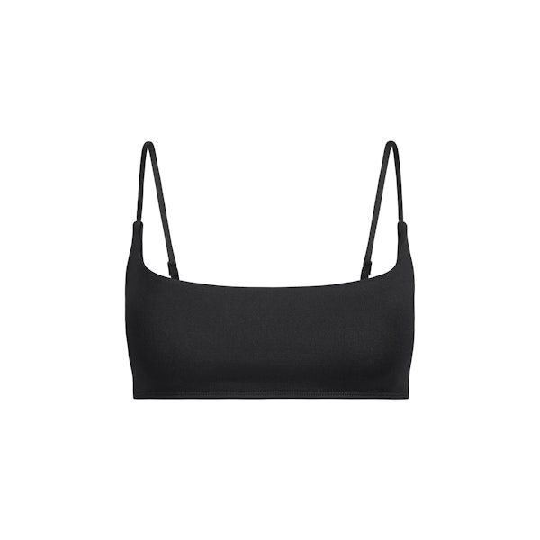 MINIMAL SWIM SQUARE NECK TOP | OBSIDIAN FLAT ON A WHITE BACKGROUND | FLT