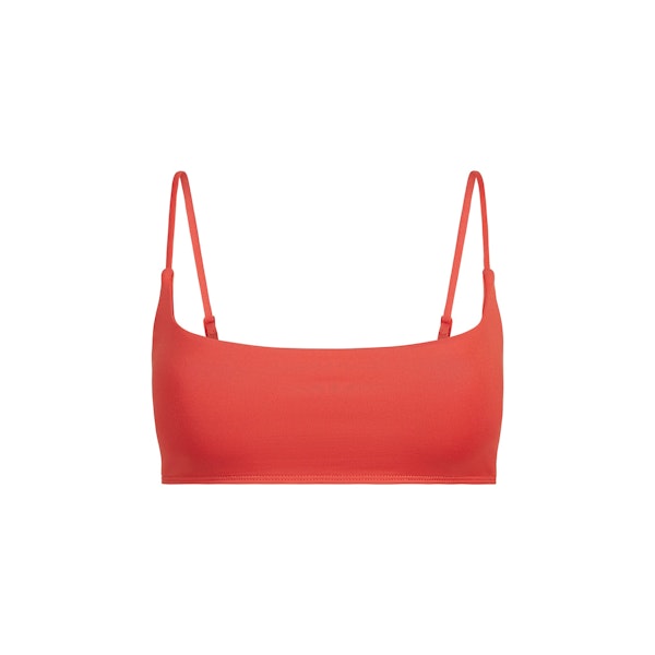 MINIMAL SWIM SQUARE NECK TOP | TERRA FLAT ON A WHITE BACKGROUND | FLT