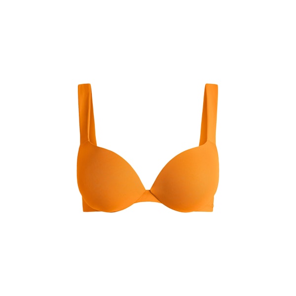 SIGNATURE SWIM ULTIMATE PUSH-UP BIKINI TOP | TANGERINE FLAT ON A WHITE BACKGROUND | FLT