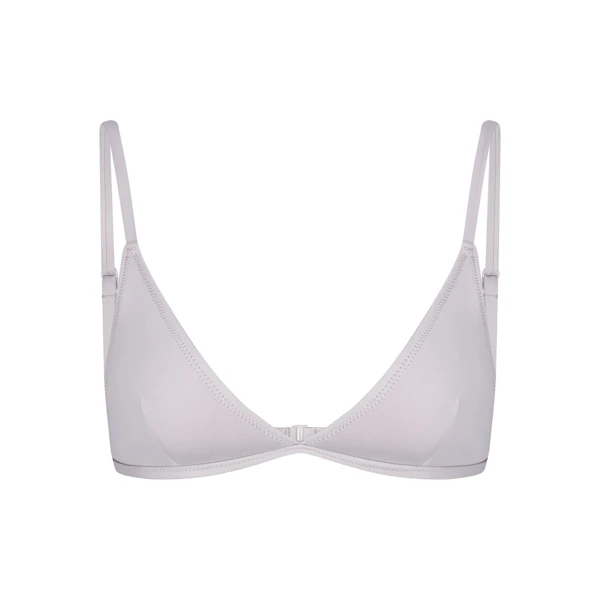 SIGNATURE SWIM ADJUSTABLE TRIANGLE TOP | CHROME (BIKINI TOPS, SWIM) LAYS FLAT ON A WHITE BACKGROUND | FLT