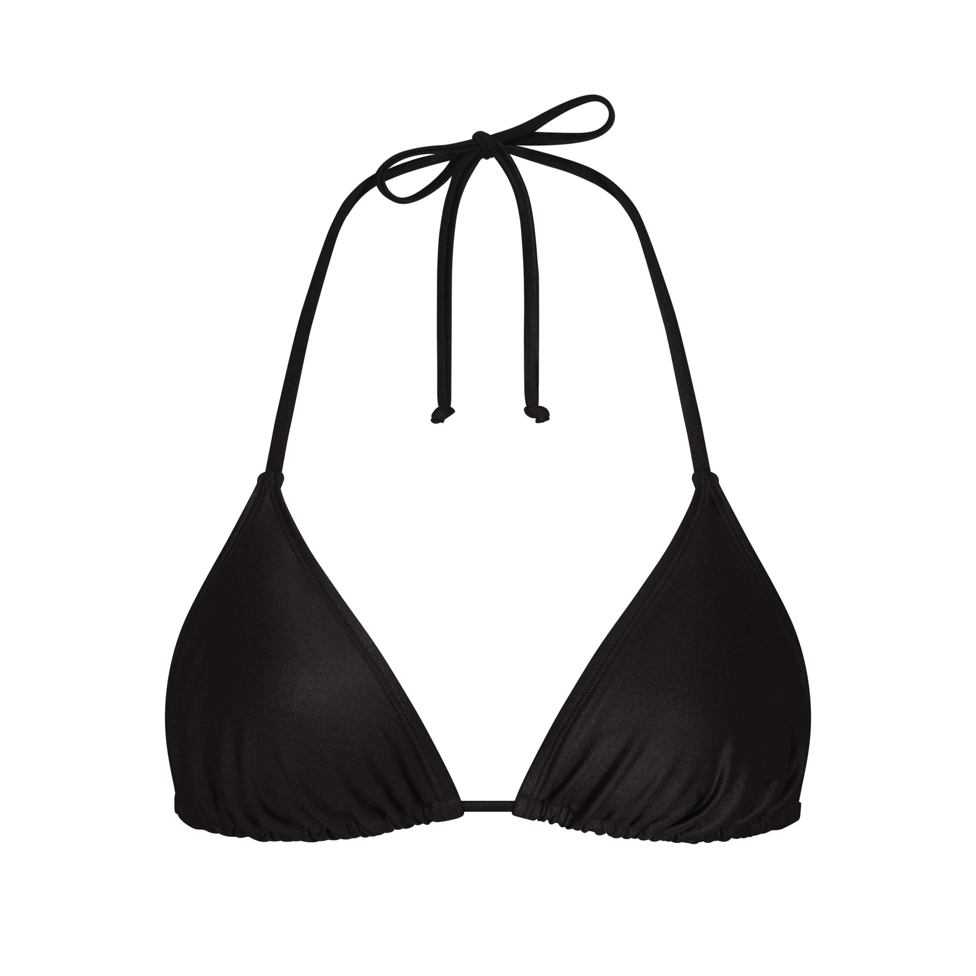 SHINE SWIM TRIANGLE TOP | ONYX (BIKINI TOPS ,SWIM) FLAT ON A WHITE BACKGROUND