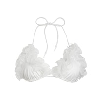 BRIDAL SWIM RUFFLE TRIANGLE BIKINI TOP
