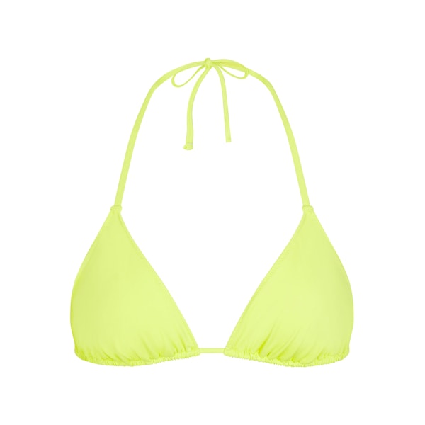 SIGNATURE SWIM TRIANGLE BIKINI TOP | SPHENE LAYS FLAT ON A WHITE BACKGROUND | FLT