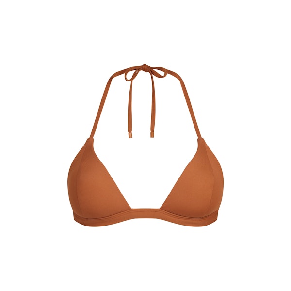 MINIMAL SWIM PUSH-UP TRIANGLE TOP | BRONZE FLAT ON A WHITE BACKGROUND | FLT