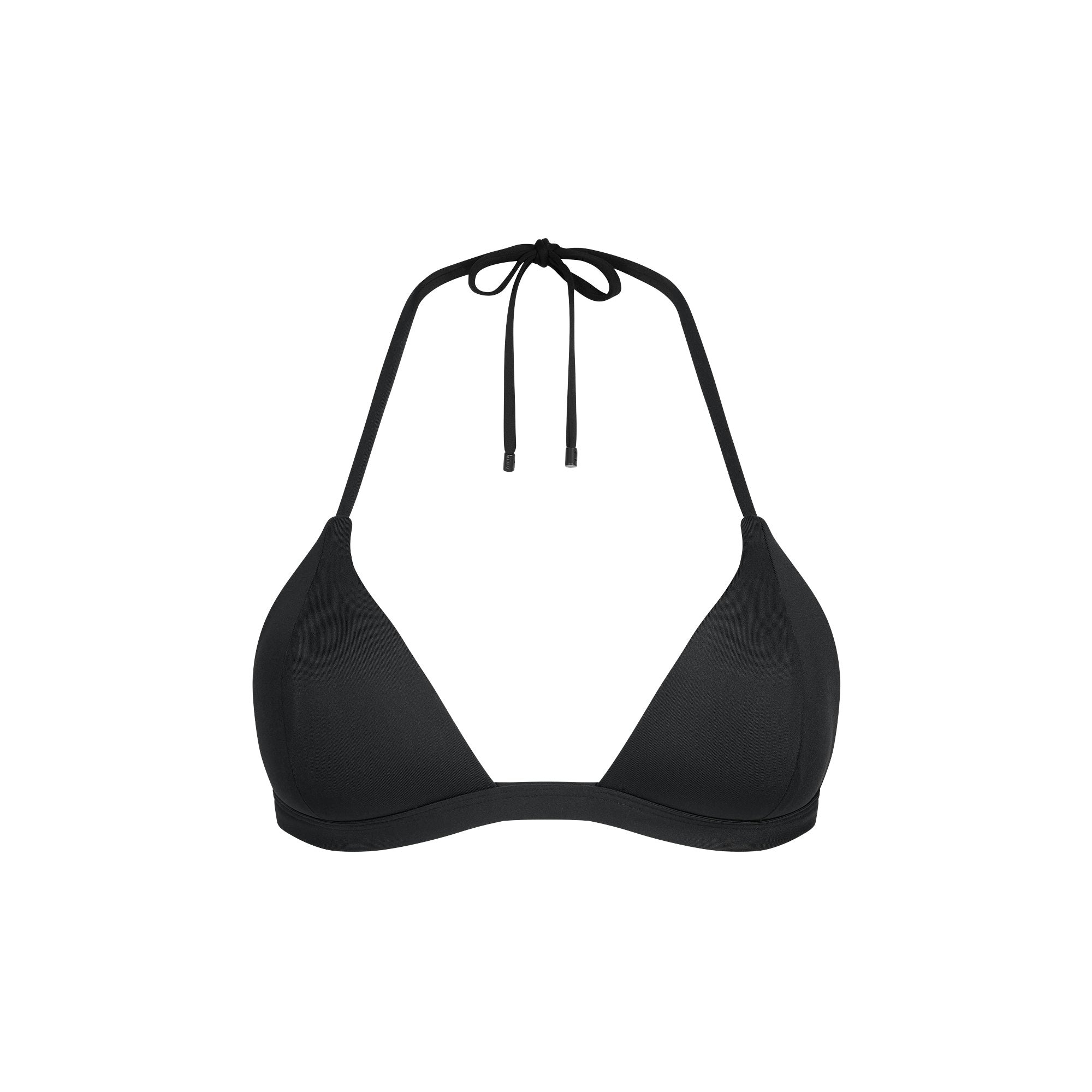 MINIMAL SWIM PUSH-UP TRIANGLE TOP | OBSIDIAN FLAT ON A WHITE BACKGROUND | FLT