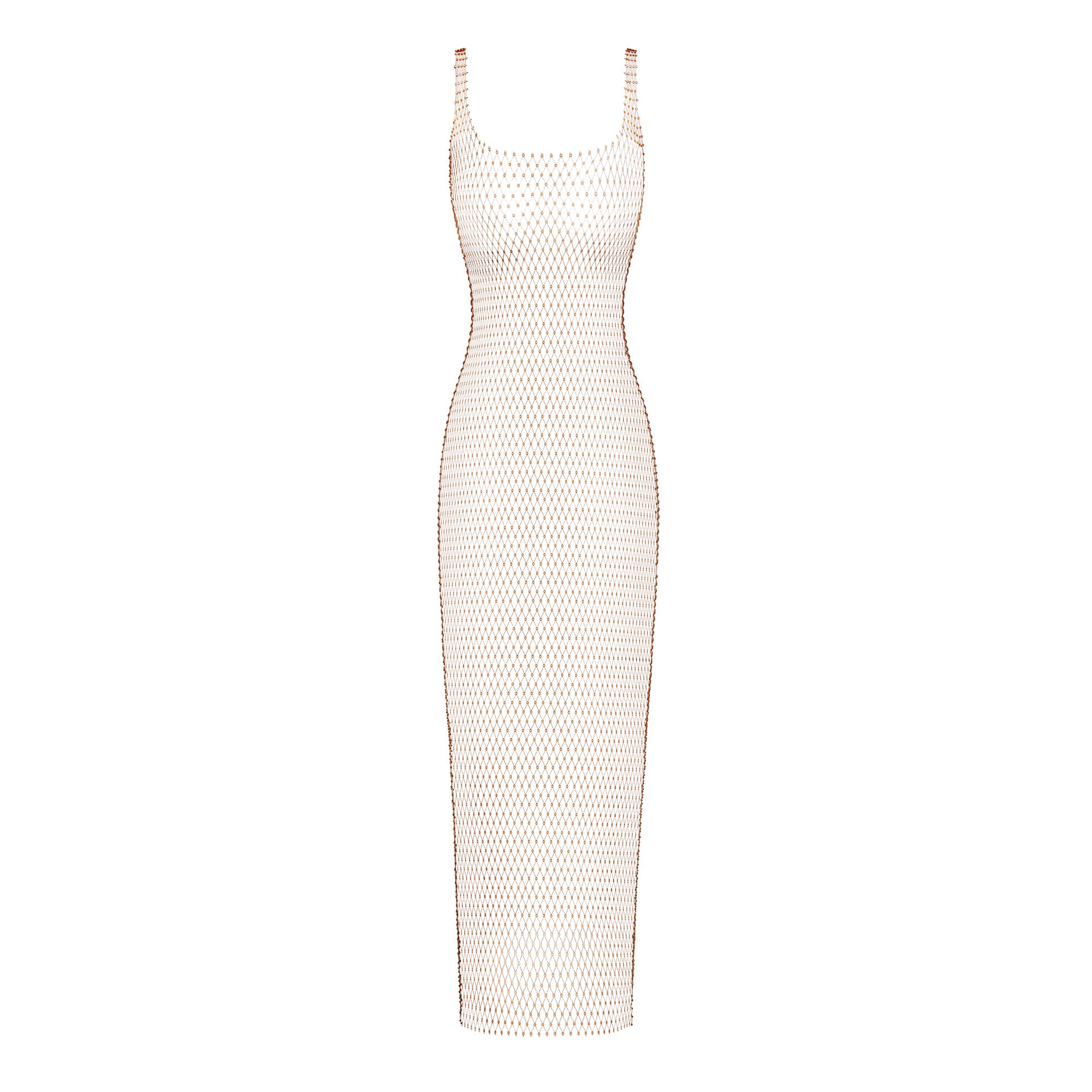RHINESTONE COVER UPS TANK LONG DRESS CINNAMON