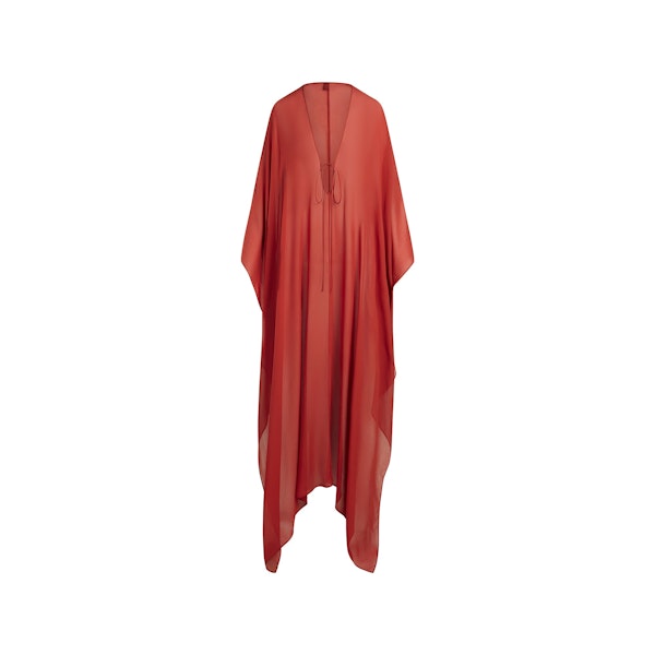 MINIMAL SWIM COVER UP LONG KAFTAN | AUBURN FLAT ON A WHITE BACKGROUND | FLT