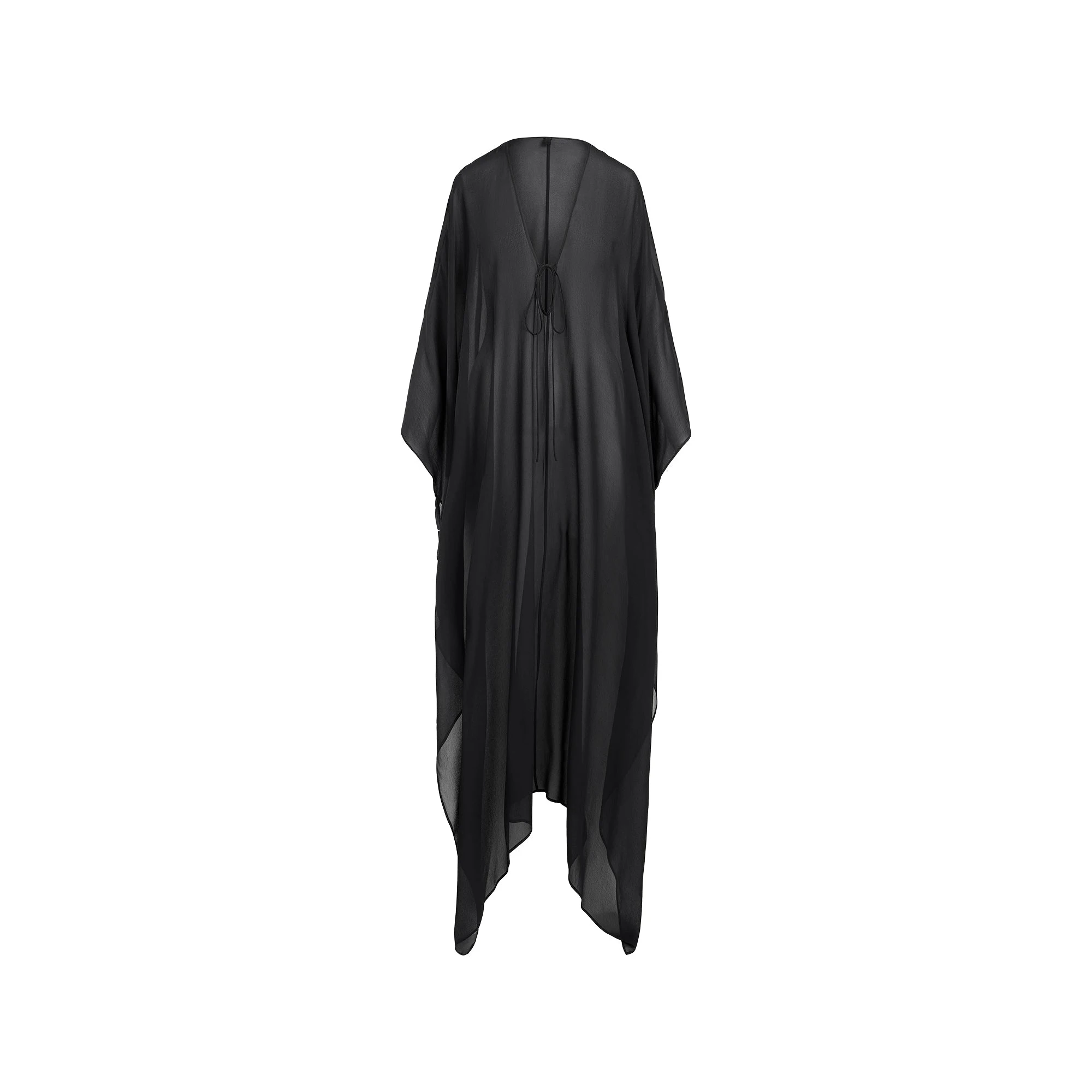 MINIMAL SWIM COVER UP LONG KAFTAN | OBSIDIAN FLAT ON A WHITE BACKGROUND | FLT