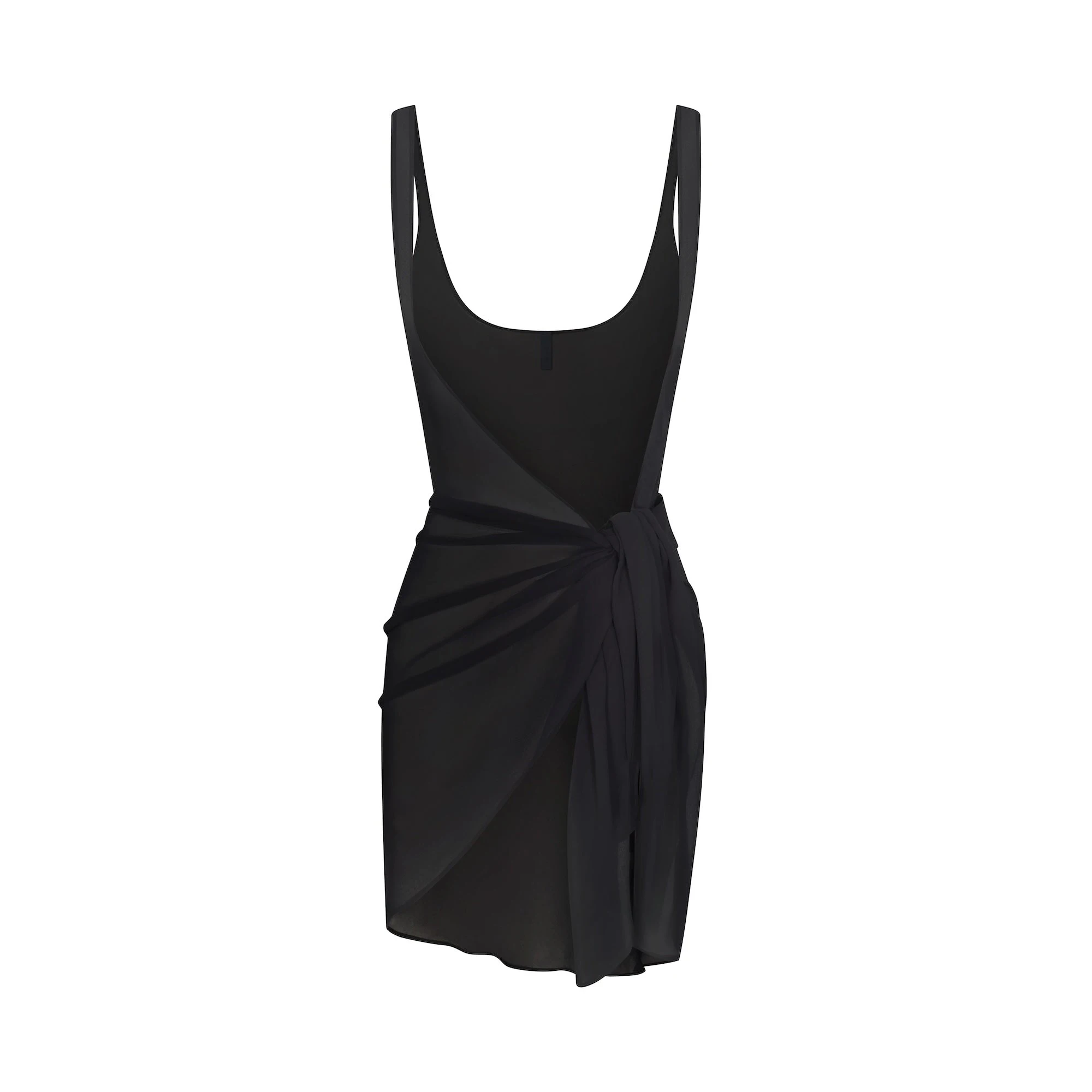 SHEER COVER-UPS SARONG | OBSIDIAN FLAT ON A WHITE BACKGROUND | FLT