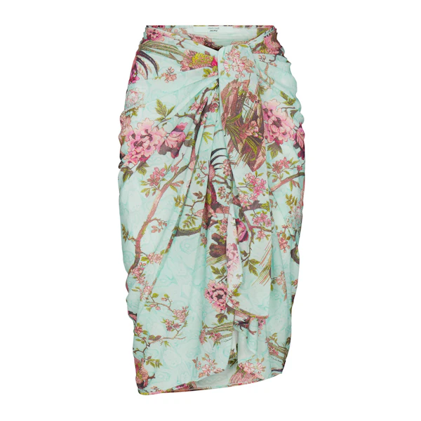 ROBERTO CAVALLI X SKIMS SARONG | FAGIANELLA PRINT FLAT ON A WHITE BACKGROUND | FLT