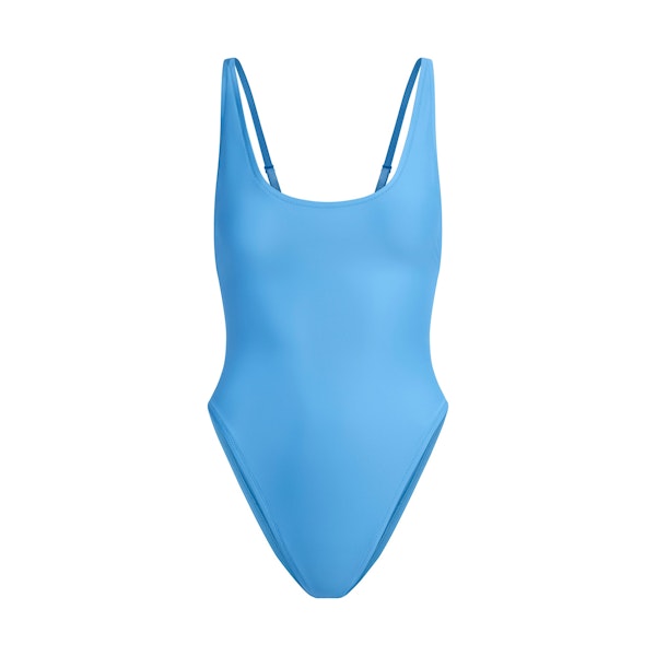 SIGNATURE SWIM SCOOP NECK ONE PIECE | TIDE FLAT ON A WHITE BACKGROUND | FLT