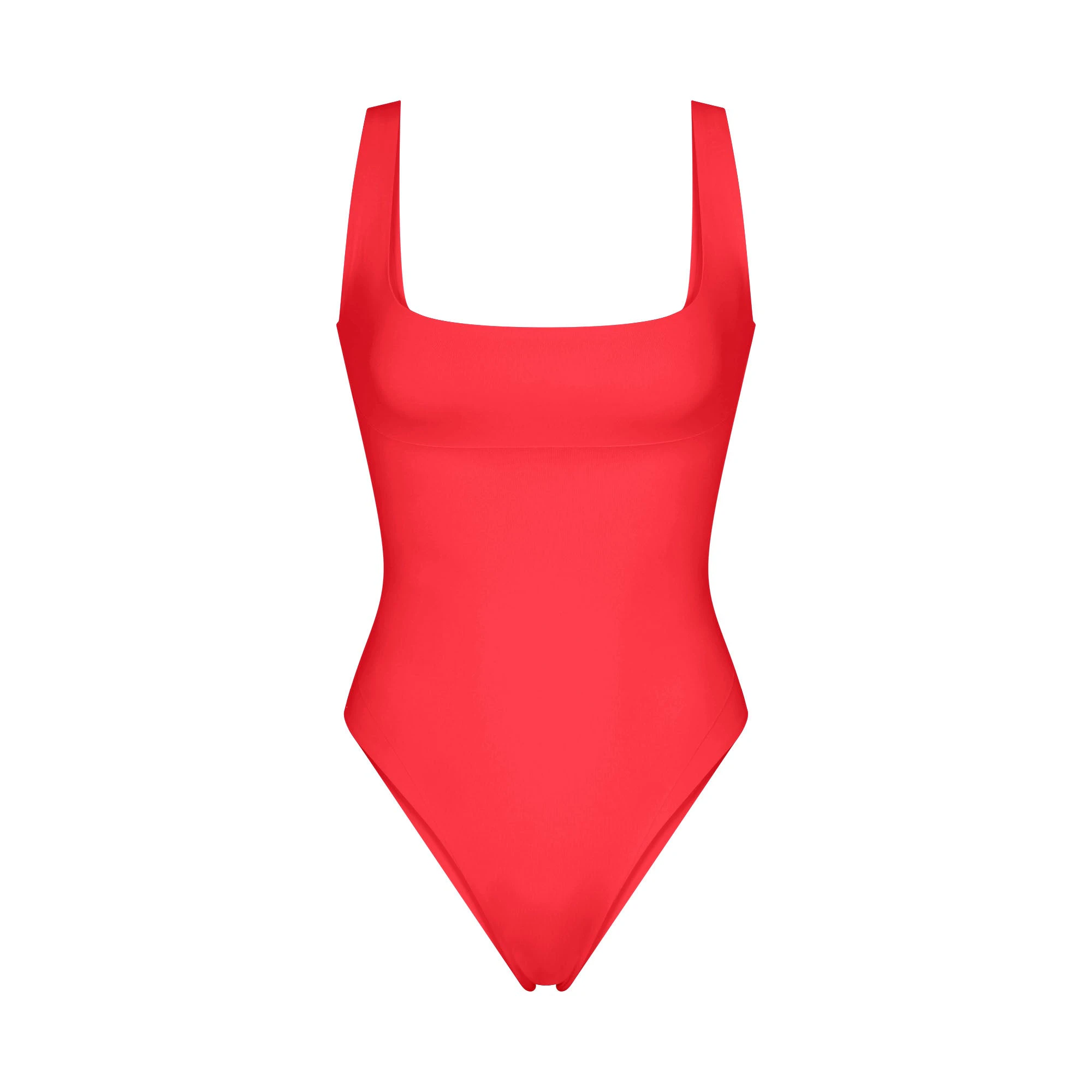 ICONIC SWIM SNATCHING ONE PIECE | CARMINE FLAT ON A WHITE BACKGROUND | FLT