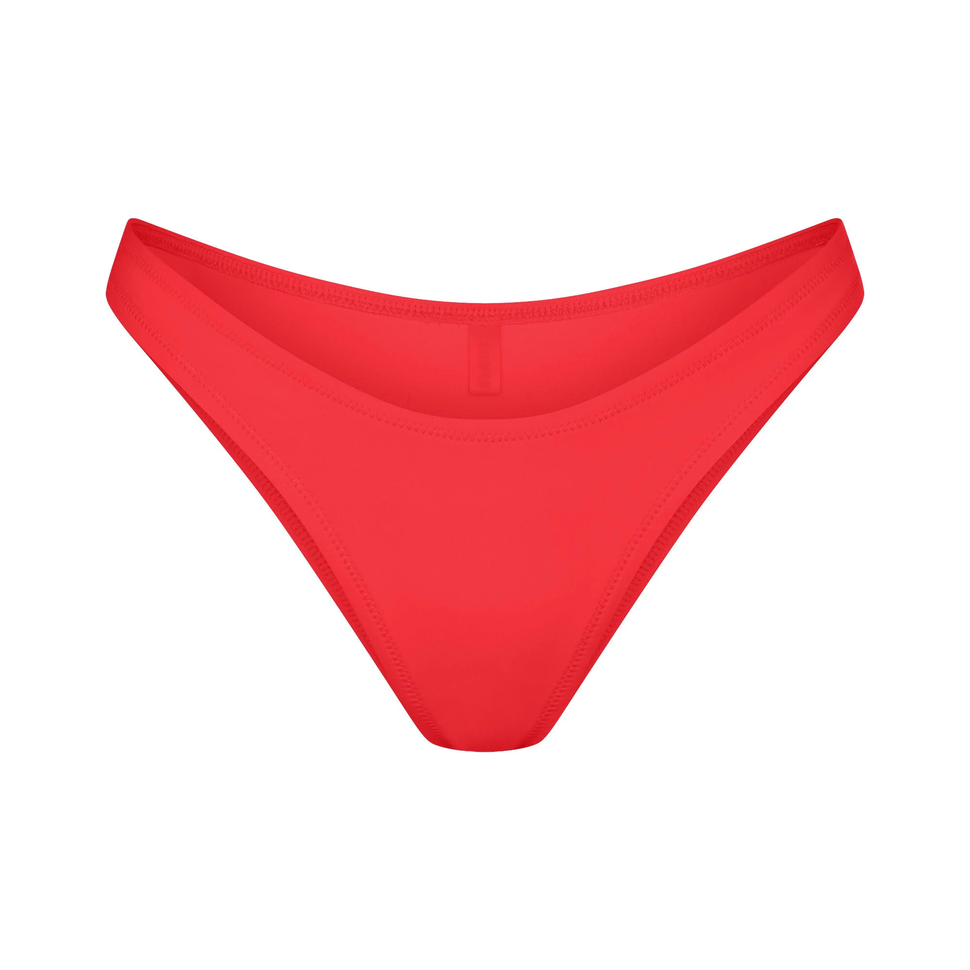 SIGNATURE SWIM CHEEKY TANGA BOTTOM | RUBY (BIKINI BOTTOMS, SWIM) LAYS FLAT ON A WHITE BACKGROUND | FLT