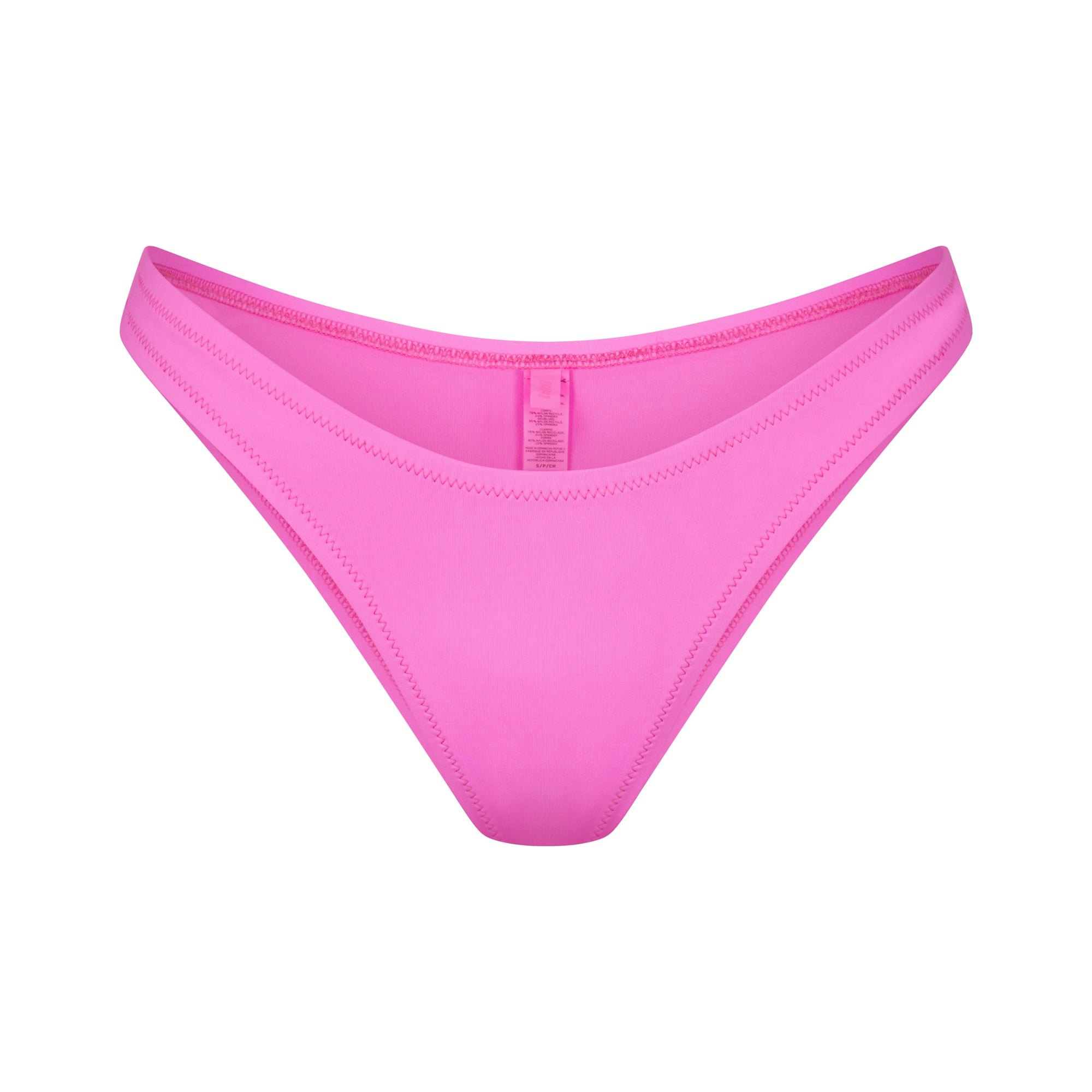 SWIM CHEEKY TANGA BOTTOMS LAYS FLAT ON A WHITE BACKGROUND