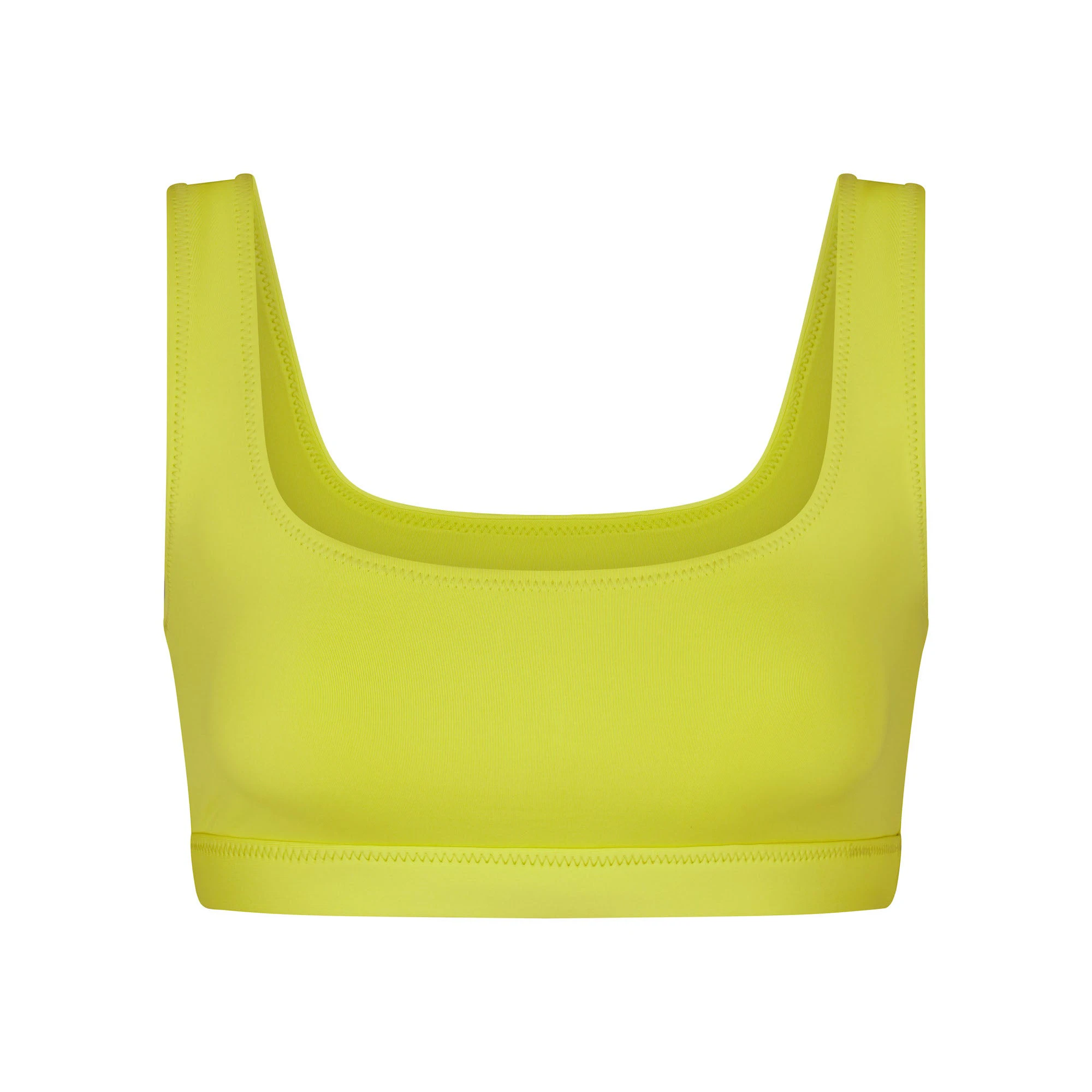 SWIM TANK BIKINI TOP LAYS FLAT ON A WHITE BACKGROUND