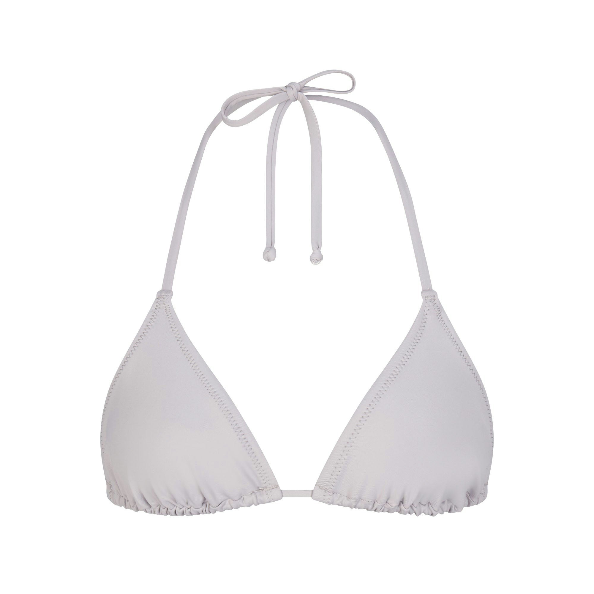 SIGNATURE SWIM TRIANGLE TOP | CHROME (BIKINI TOPS, SWIM) LAYS FLAT ON A WHITE BACKGROUND | FLT