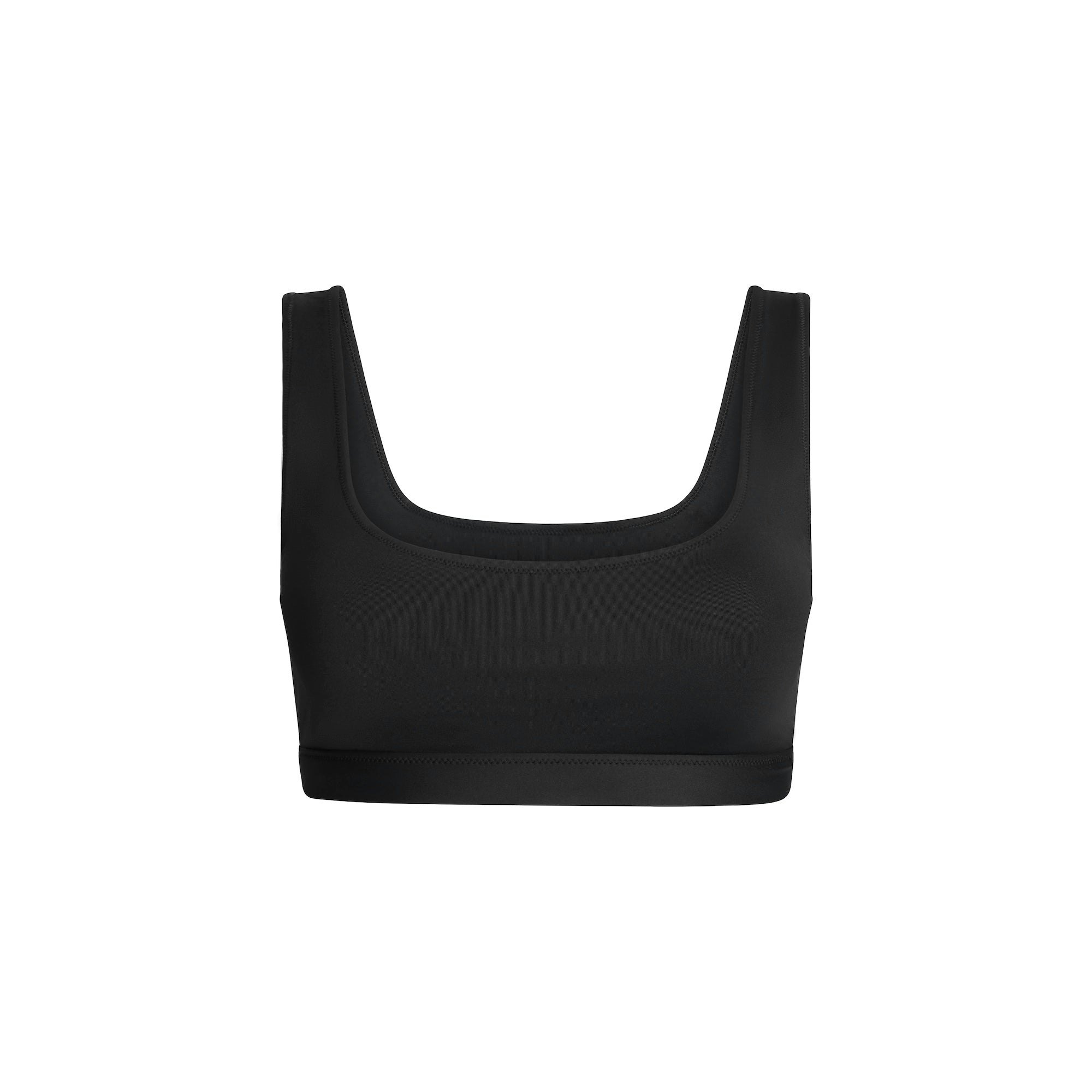 SIGNATURE SWIM TANK BIKINI TOP | ONYX FLAT ON A WHITE BACKGROUND | FLT