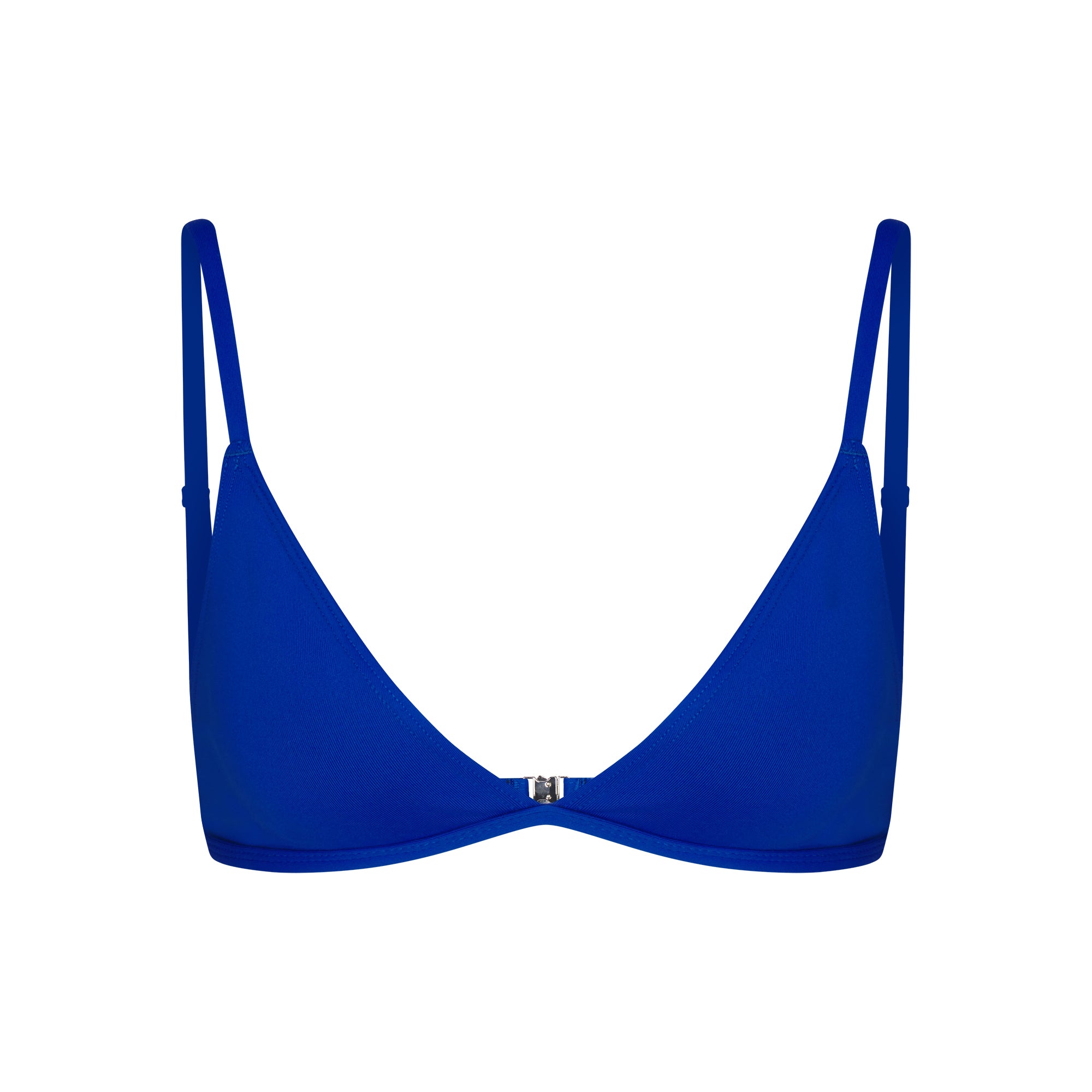 ICONIC SWIM TRIANGLE BIKINI TOP | COBALT FLAT ON A WHITE BACKGROUND | FLT