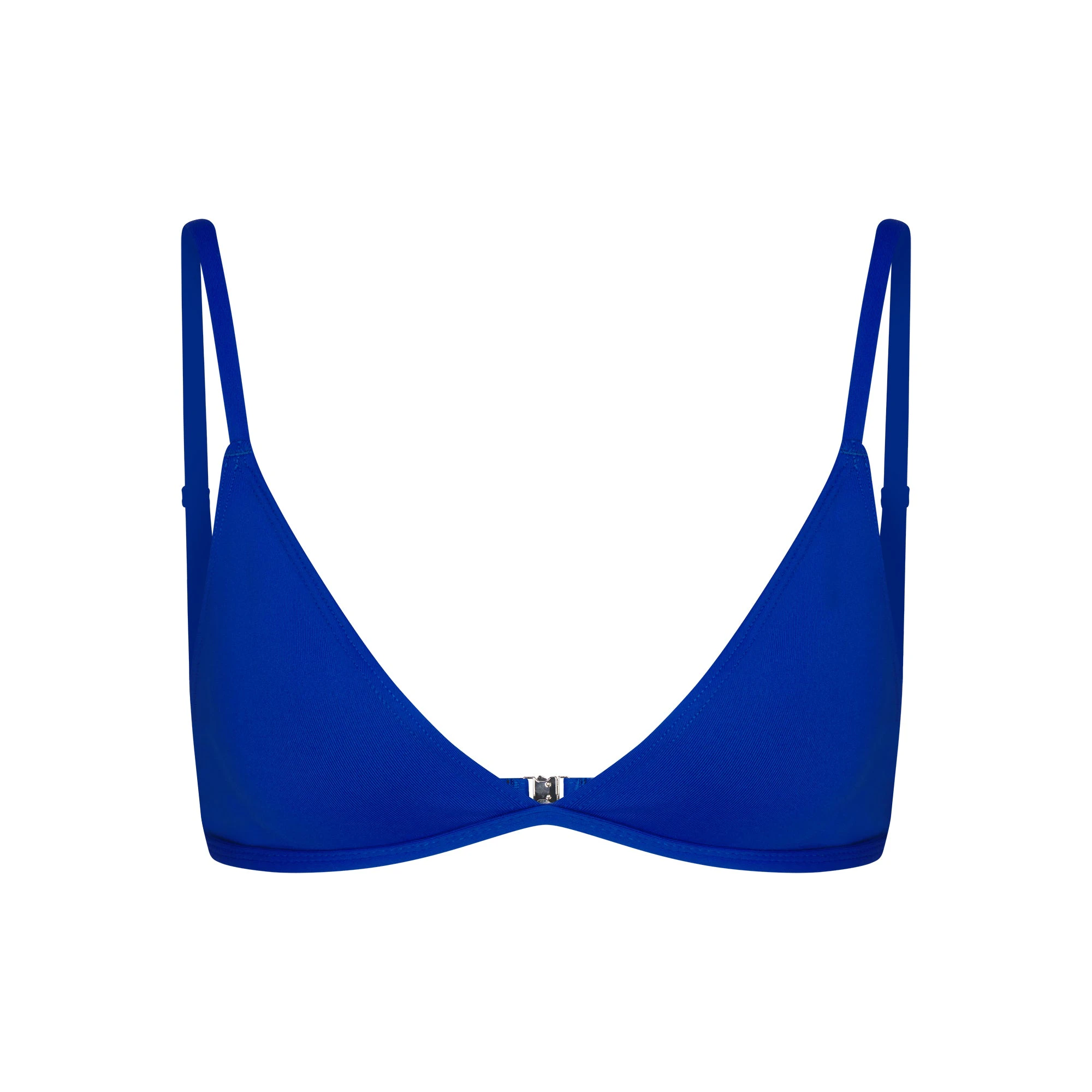 ICONIC SWIM TRIANGLE BIKINI TOP | COBALT FLAT ON A WHITE BACKGROUND | FLT