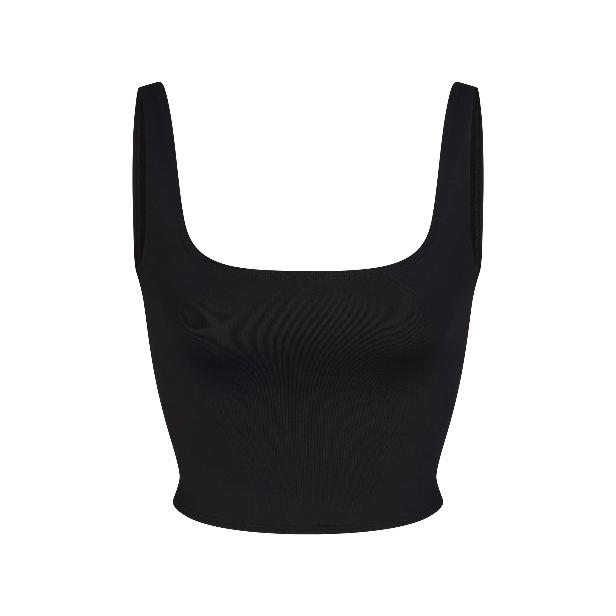 ICONIC SWIM CROP TOP | OBSIDIAN FLAT ON A WHITE BACKGROUND | FLT