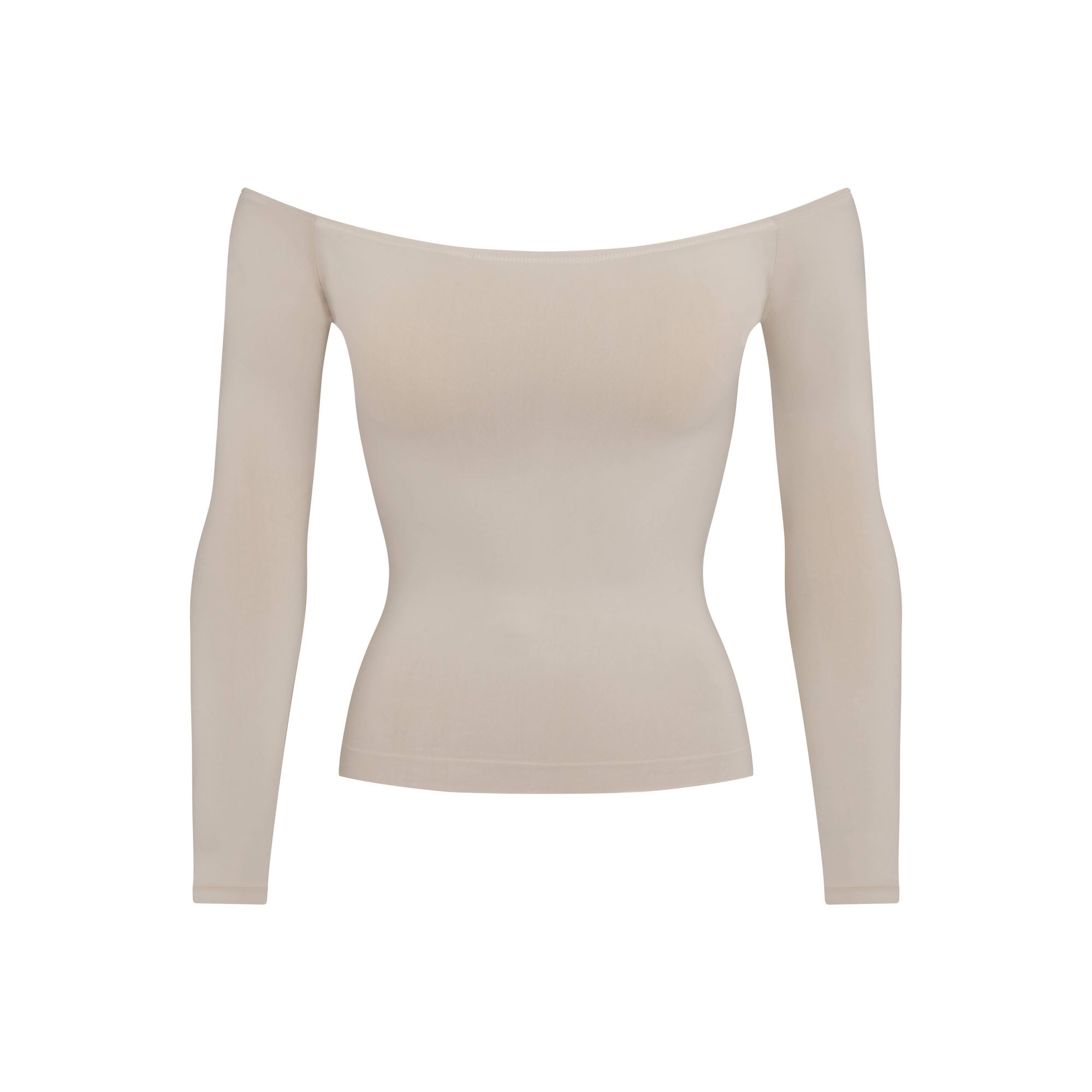 SOFT SMOOTHING SEAMLESS OFF THE SHOULDER TOP STONE XXS