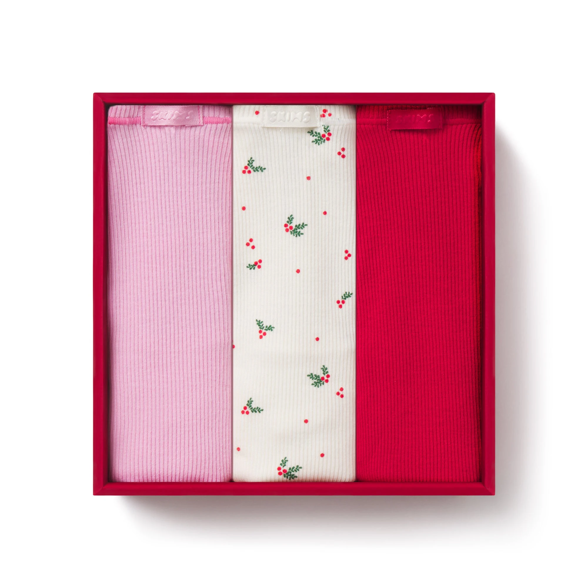 COTTON RIB TANK 3-PACK | MARBLE HOLLY MULTI ON A WHITE BACKGROUND