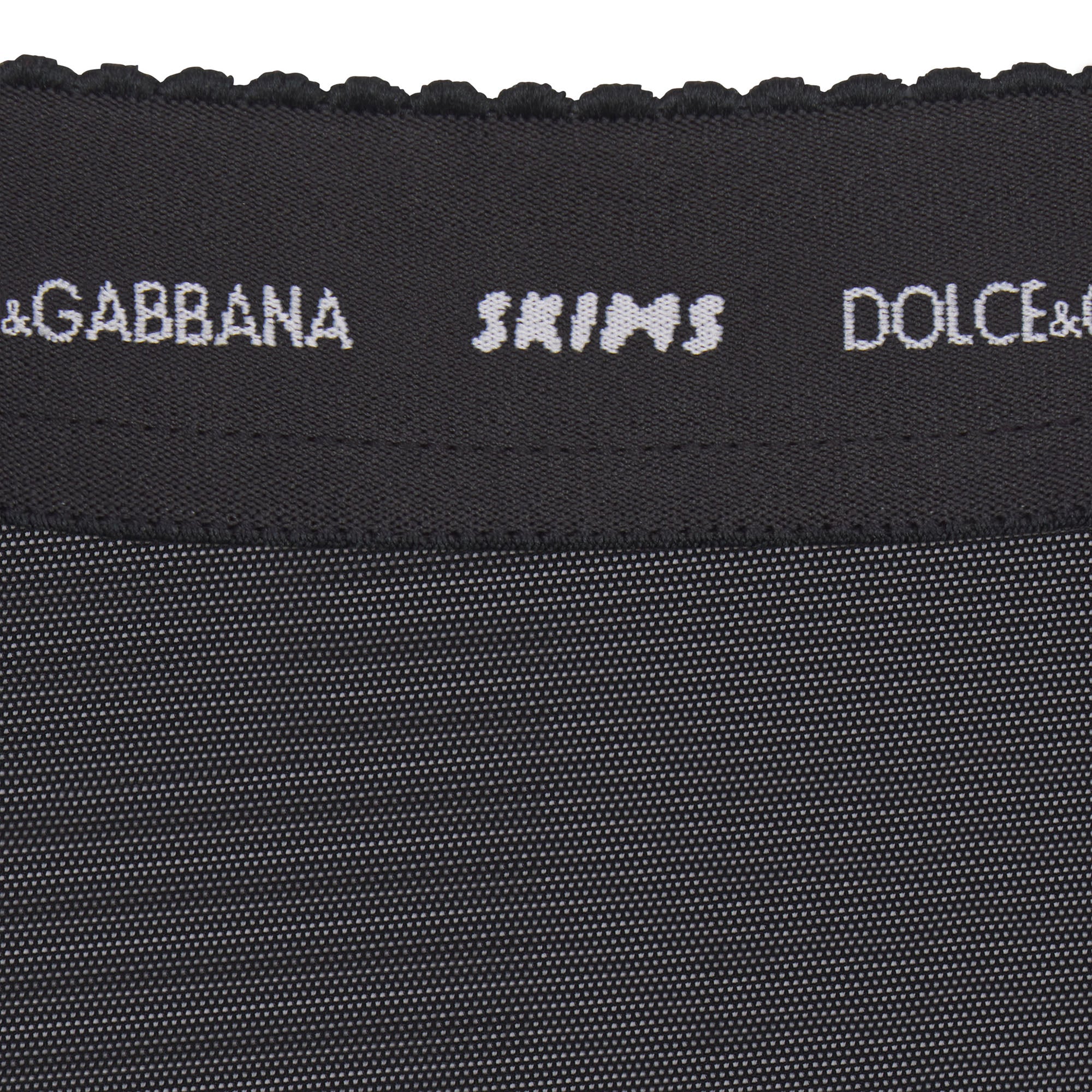 DOLCE&GABBANA X SKIMS ULTRA FINE MESH HIGH-WAISTED BRIEF | ONYX