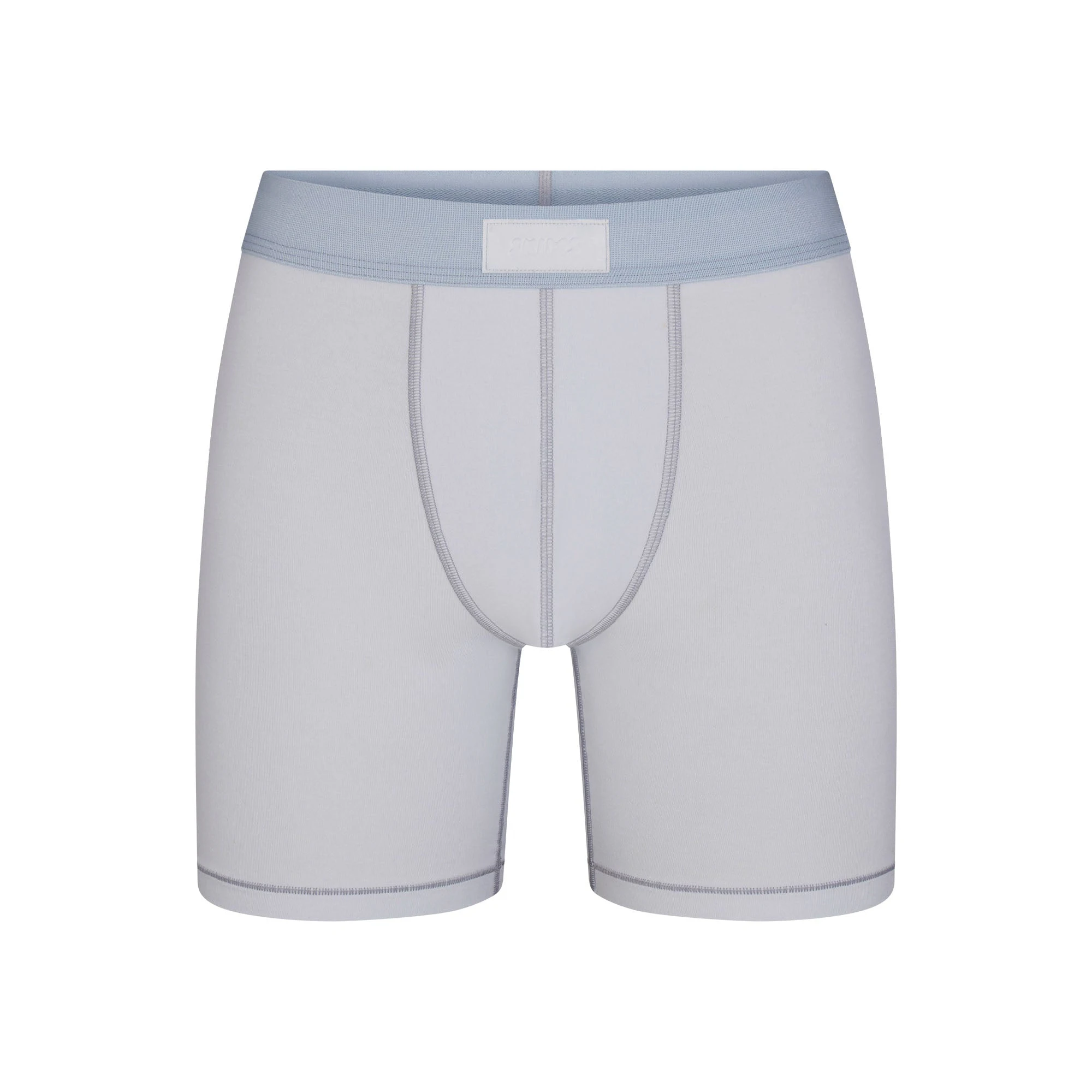 SKIMS COTTON MENS 5" BOXER BRIEF | ATMOSPHERE FLAT ON A WHITE BACKGROUND | FLT