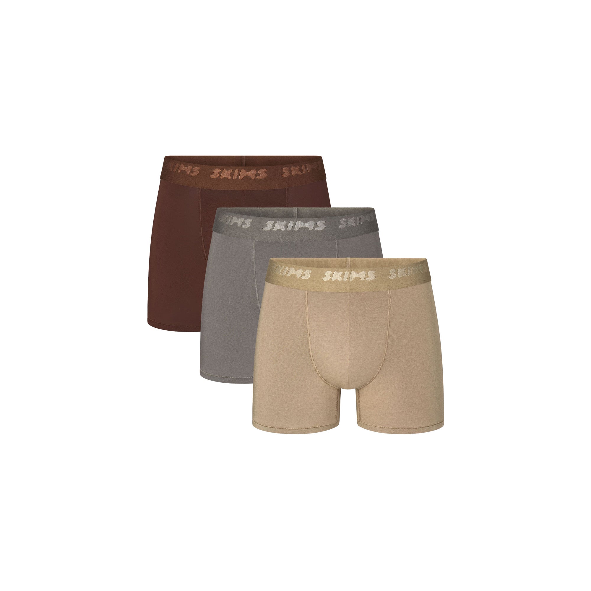 SKIMS STRETCH MENS 3" BOXER BRIEF 3-PACK | DESERT MULTI | FOCUS: 0.0, 1.0, 0.9