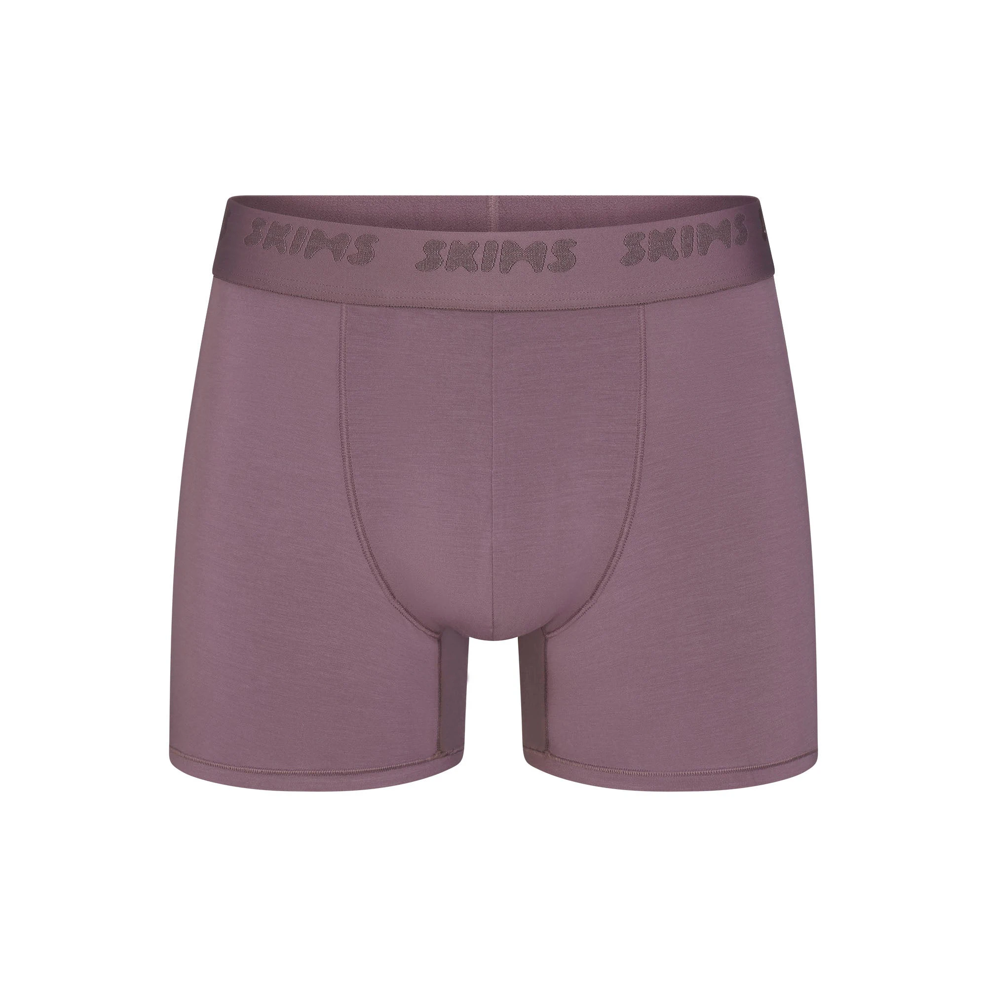 SKIMS STRETCH MENS 3" BOXER BRIEF 3-PACK | IRIS HEATHER MULTI FLAT ON A WHITE BACKGROUND | FLT