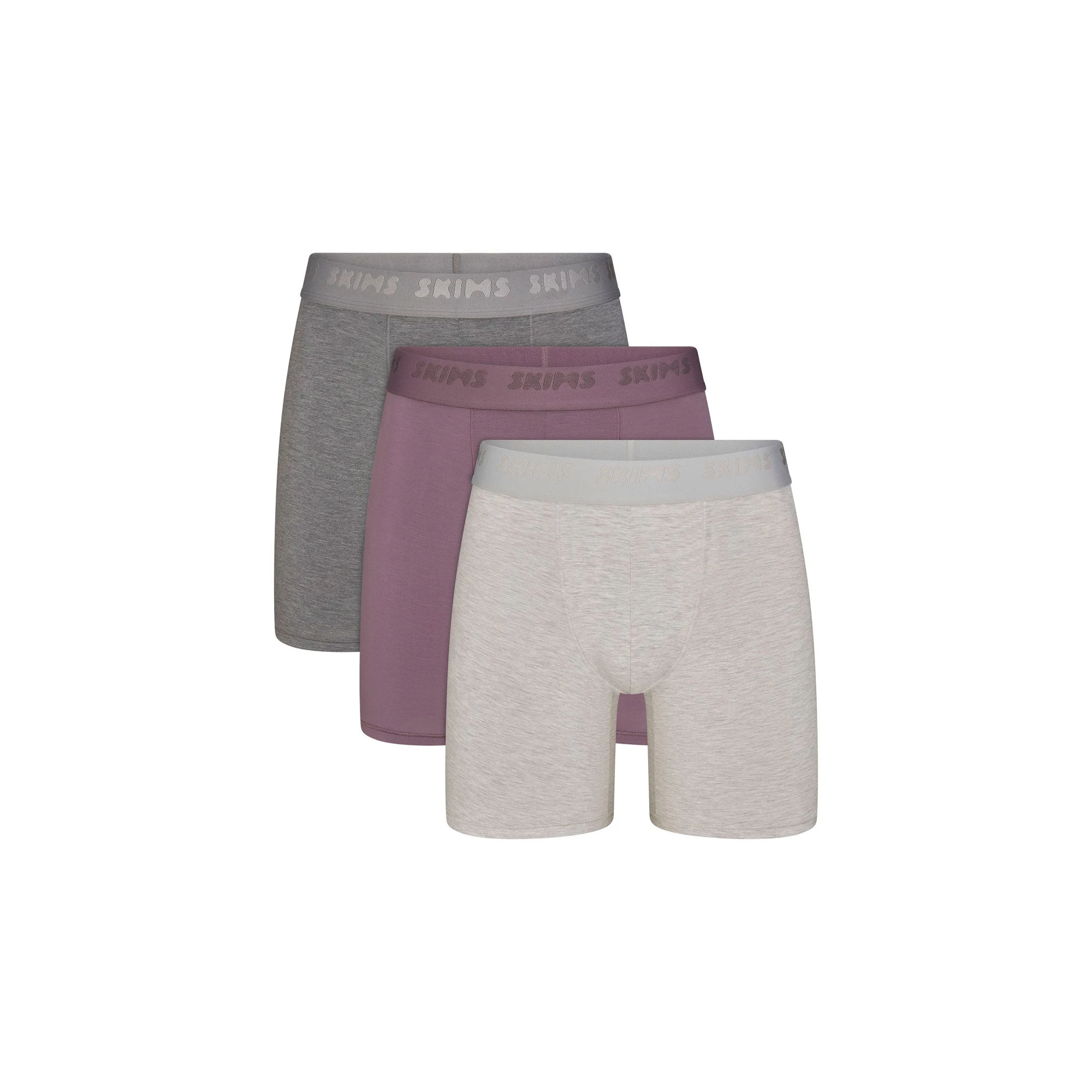 SKIMS STRETCH MENS 5" BOXER BRIEF | IRIS FLAT ON A WHITE BACKGROUND | FLT @ | FOCUS: 0.0, 1.0, 0.9