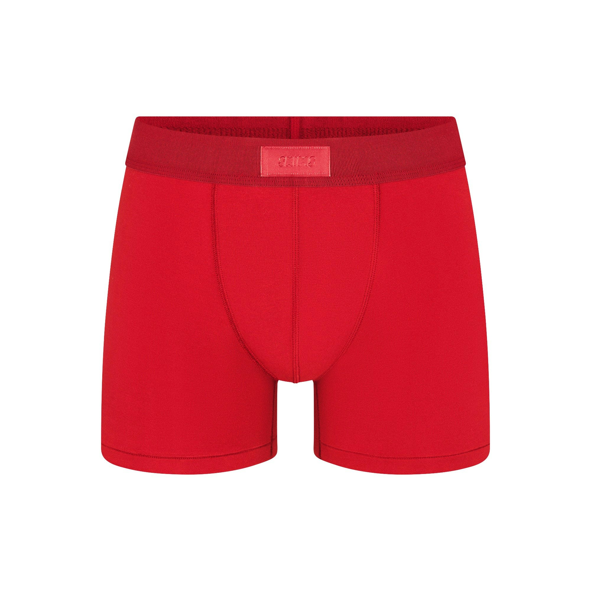 SKIMS COTTON MENS 3" BOXER BRIEF 3-PACK | RUBY ESPRESSO MULTI FLAT ON A WHITE BACKGROUND