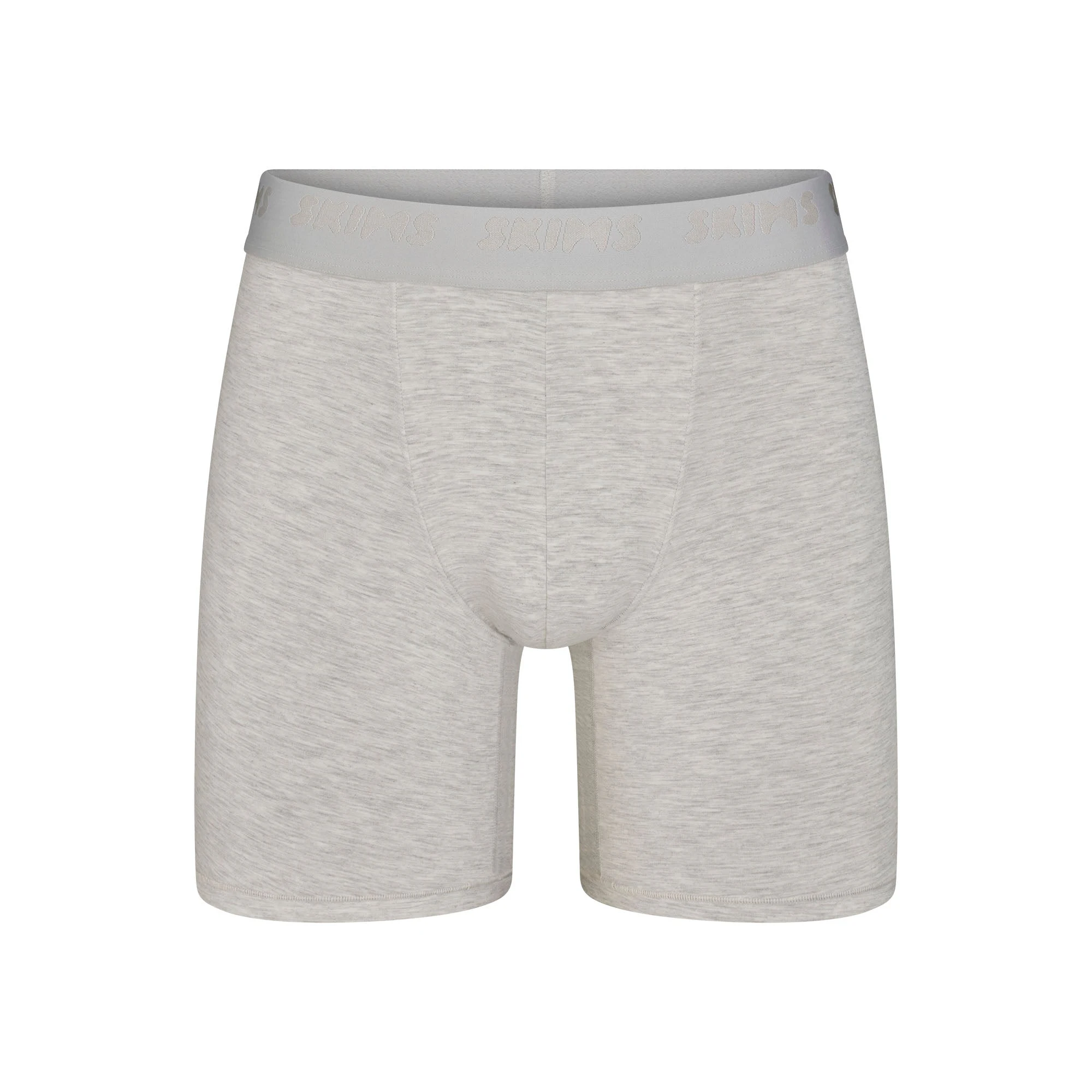 SKIMS STRETCH MENS 5" BOXER BRIEF 5-PACK | IRIS GUNMETAL MULTI FLAT ON A WHITE BACKGROUND | FLT