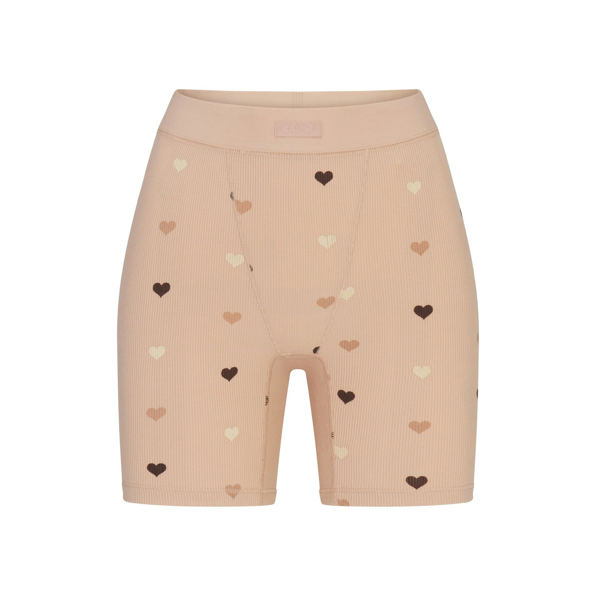 SOFT LOUNGE BOXER | MICA MINI HEART HALFDROP FLAT ON A WHITE BACKGROUND | FLT