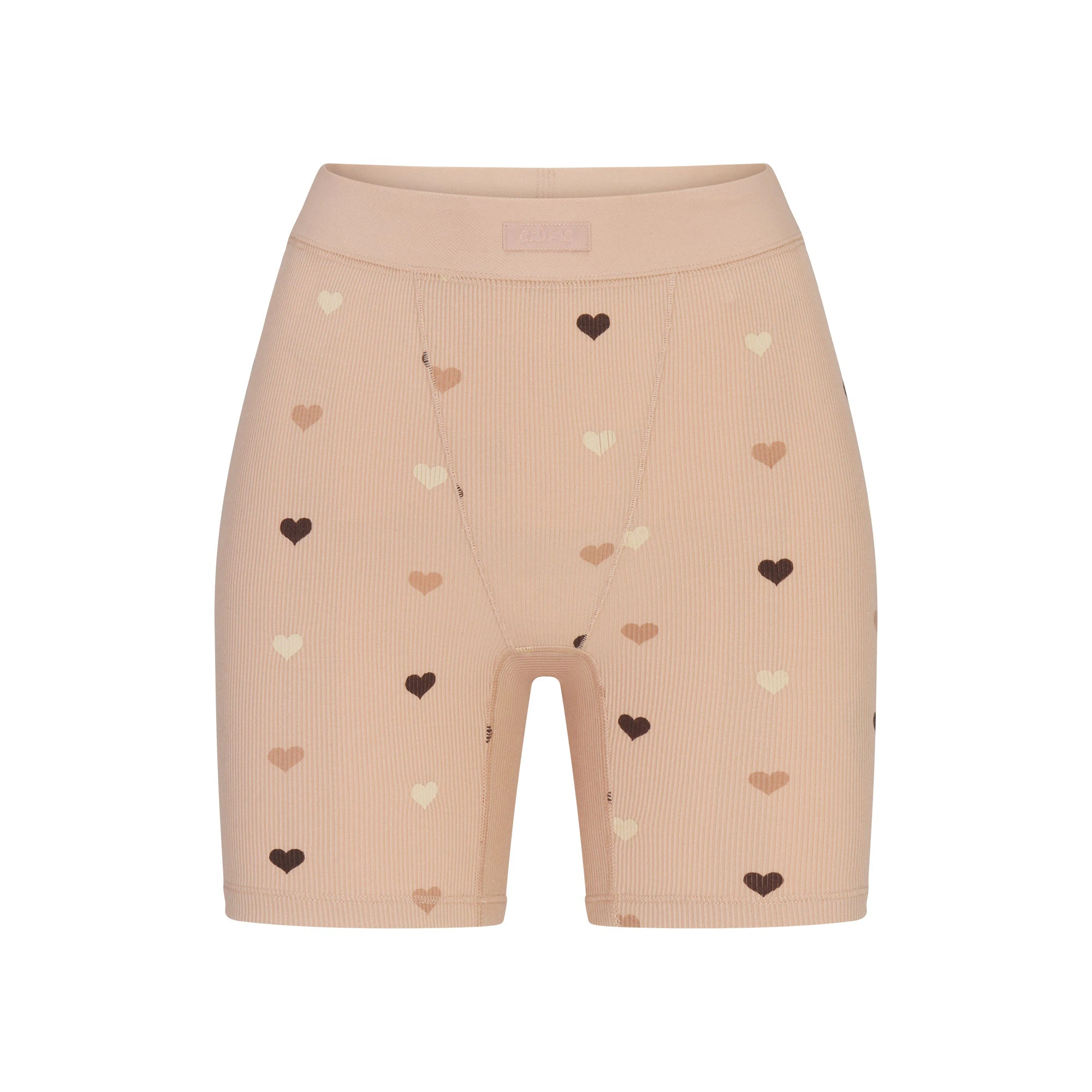 SOFT LOUNGE BOXER | MICA MINI HEART HALFDROP FLAT ON A WHITE BACKGROUND | FLT