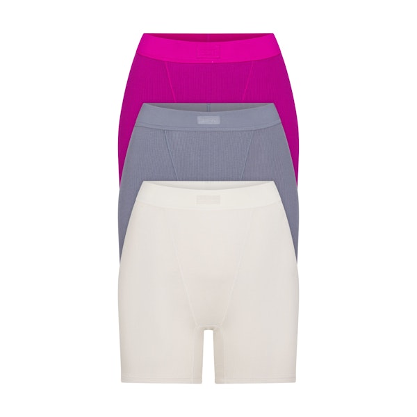 COTTON RIB BOXER 3-PACK | LOLLIPOP MULTI (BOXERS) FLAT ON A WHITE BACKGROUND | FLT @ | FOCUS: 0.0, 1.0, 0.9