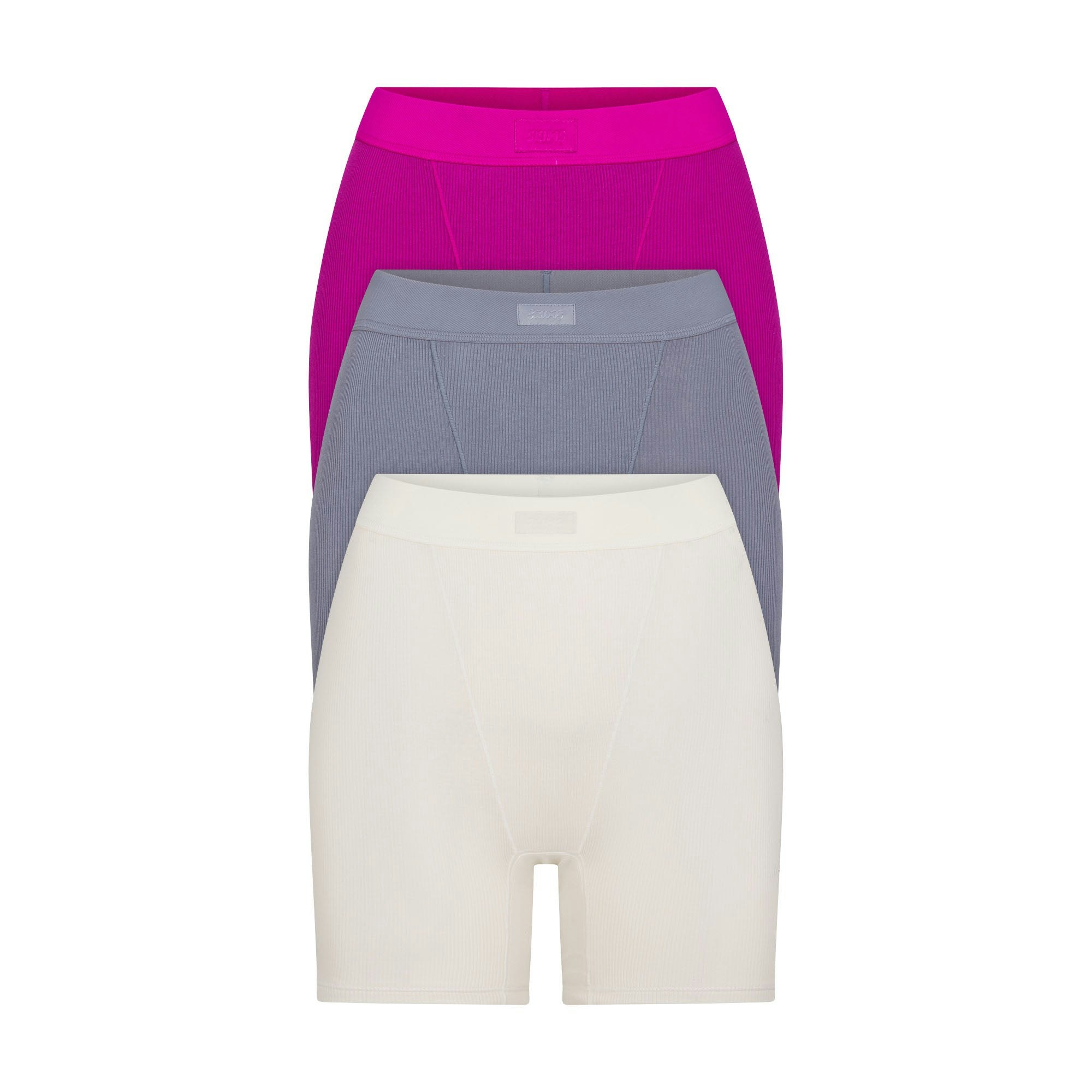 COTTON RIB BOXER 3-PACK | LOLLIPOP MULTI (BOXERS) FLAT ON A WHITE BACKGROUND | FLT @ | FOCUS: 0.0, 1.0, 0.9
