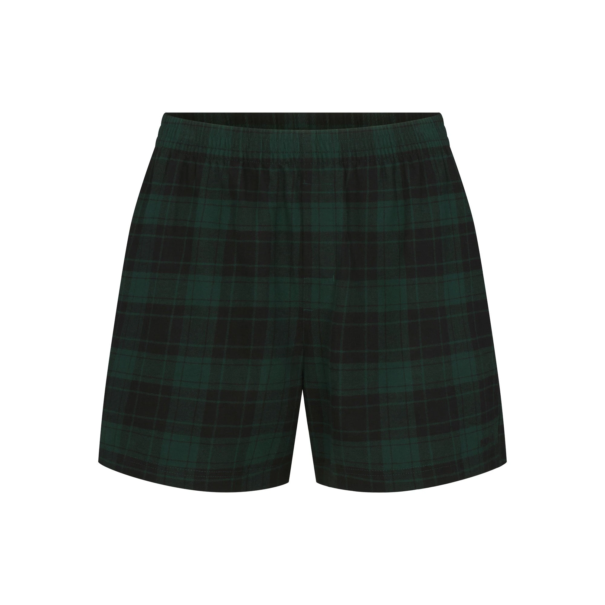 FLANNEL SLEEP MENS SHORT | CYPRESS PLAID FLAT ON A WHITE BACKGROUND | FLT