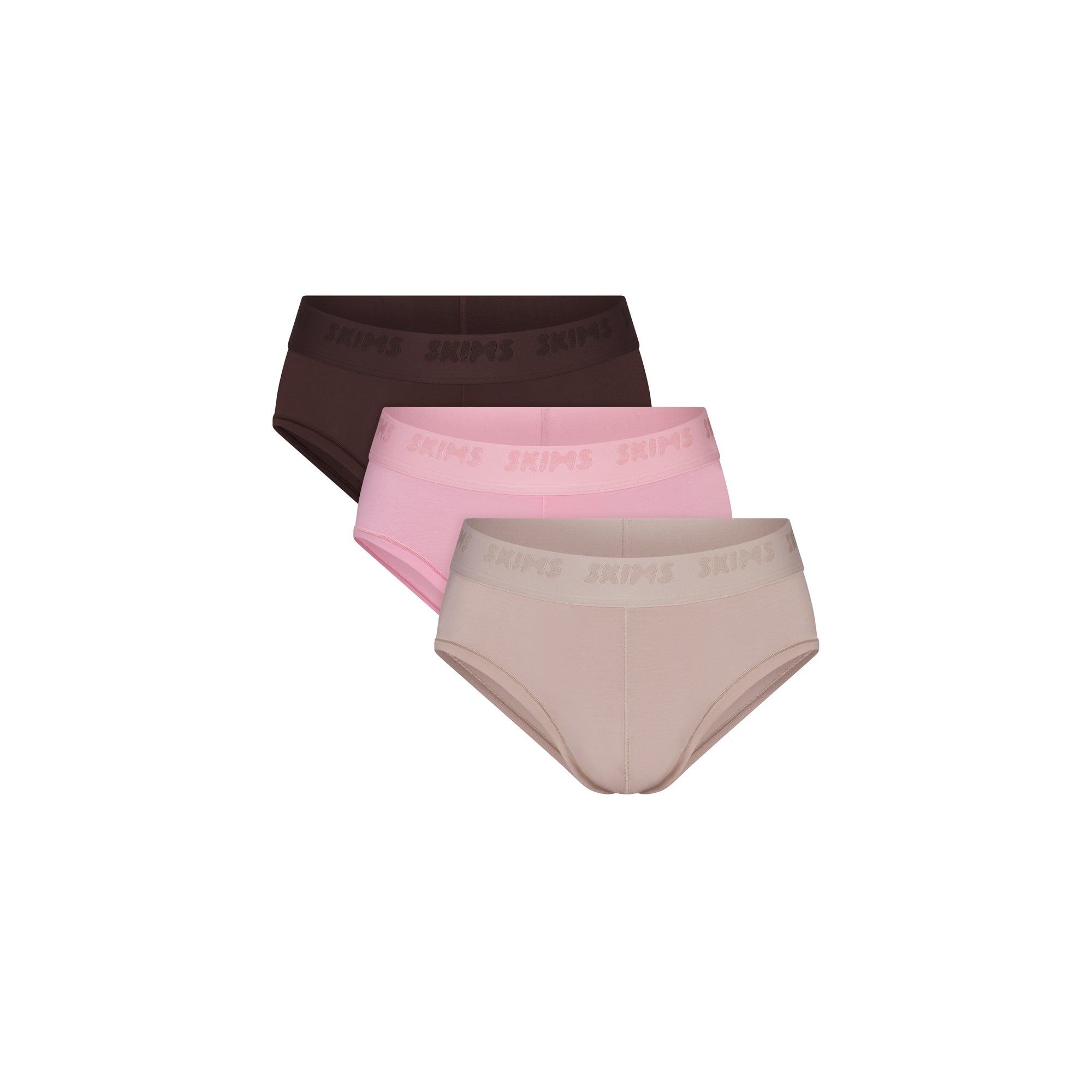 SKIMS STRETCH MENS BRIEF 3-PACK | HALITE STONE MULTI FLAT ON A WHITE BACKGROUND | FLT @ | FOCUS: 0.0, 1.0, 0.9